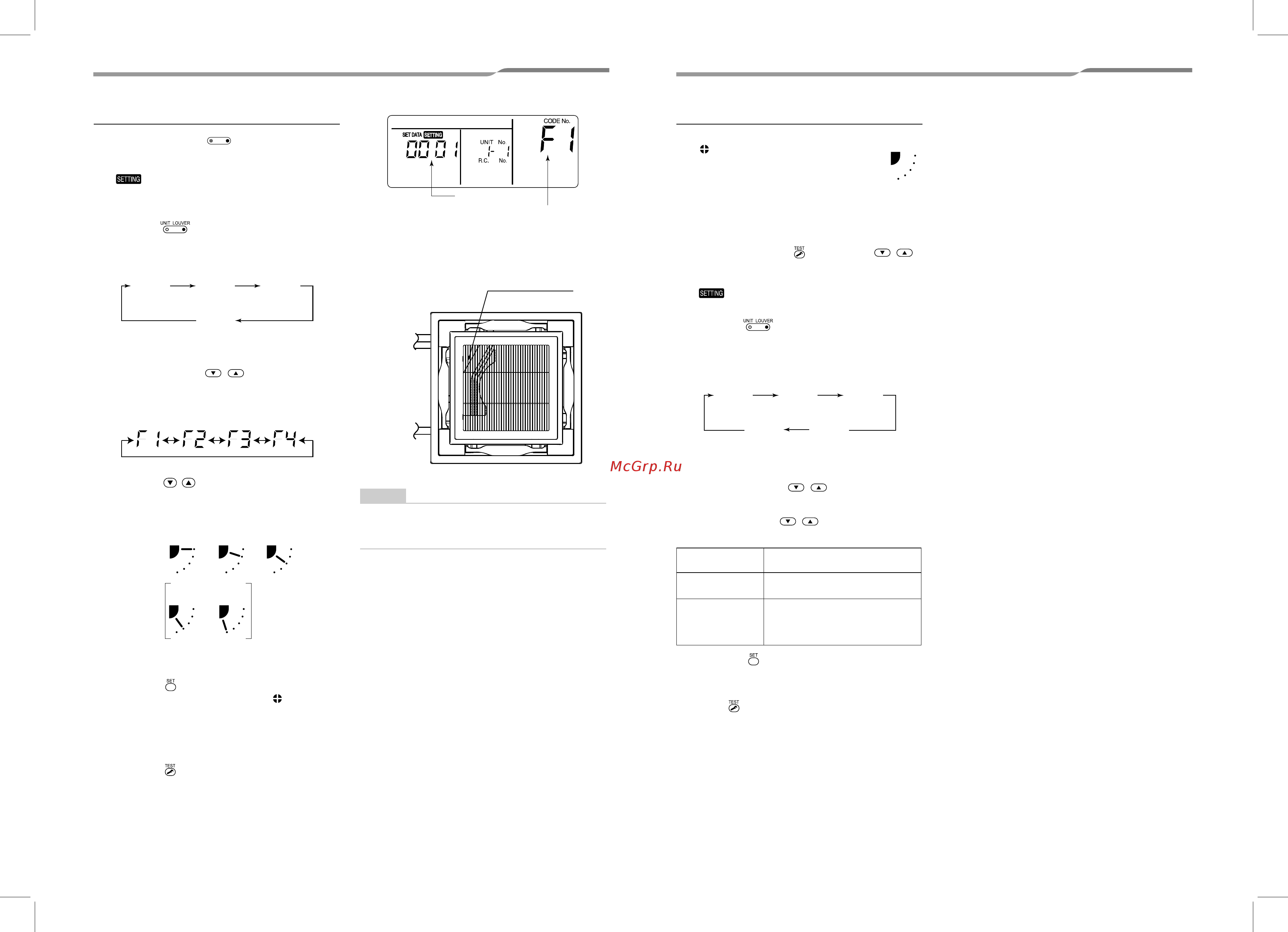 Toshiba RAV-SM1104UTP-E / RAV-SP1104AT-E [37/44] Releasing the louver lock