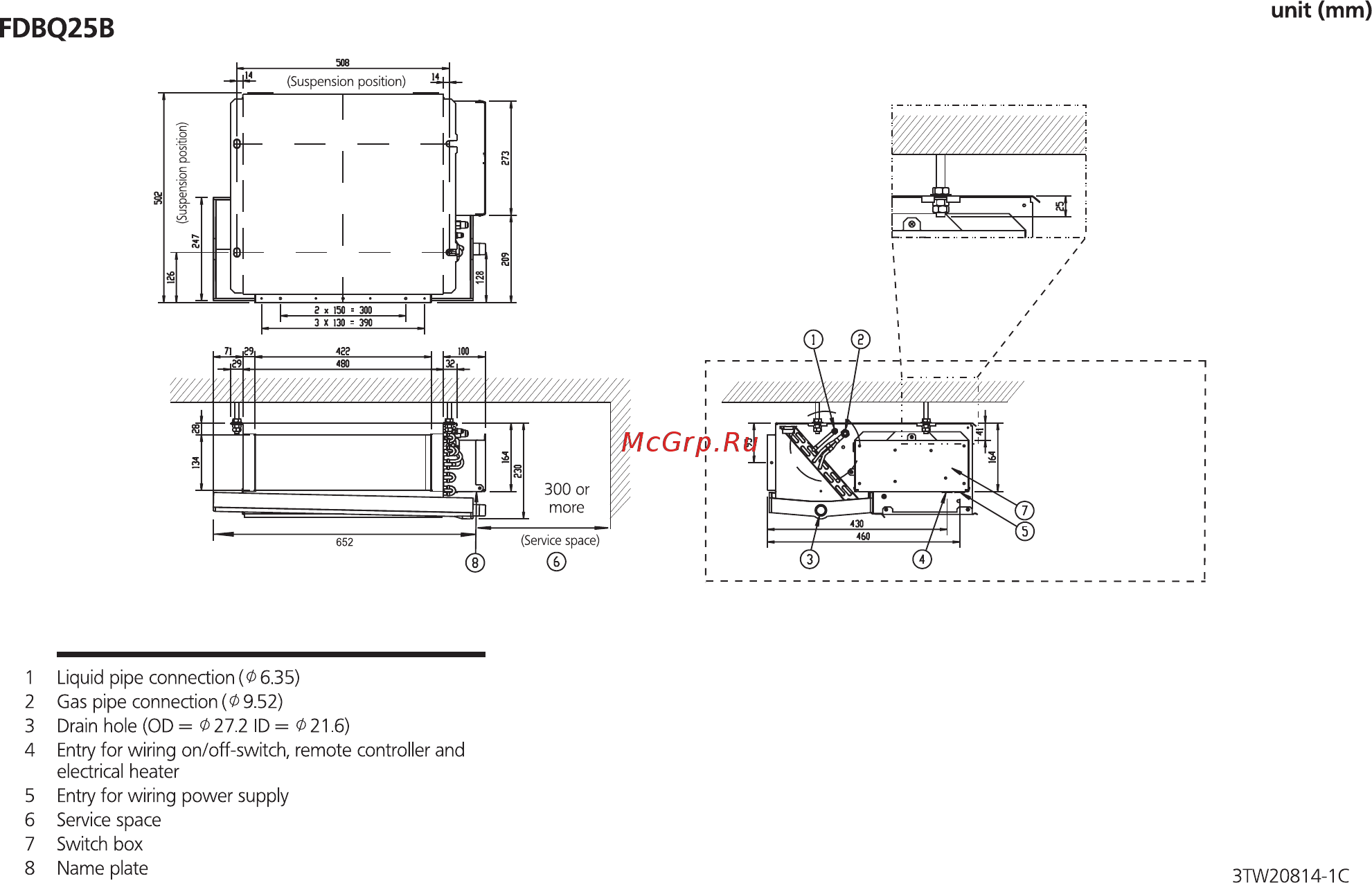 Daikin FDBQ25B Схема онлайн