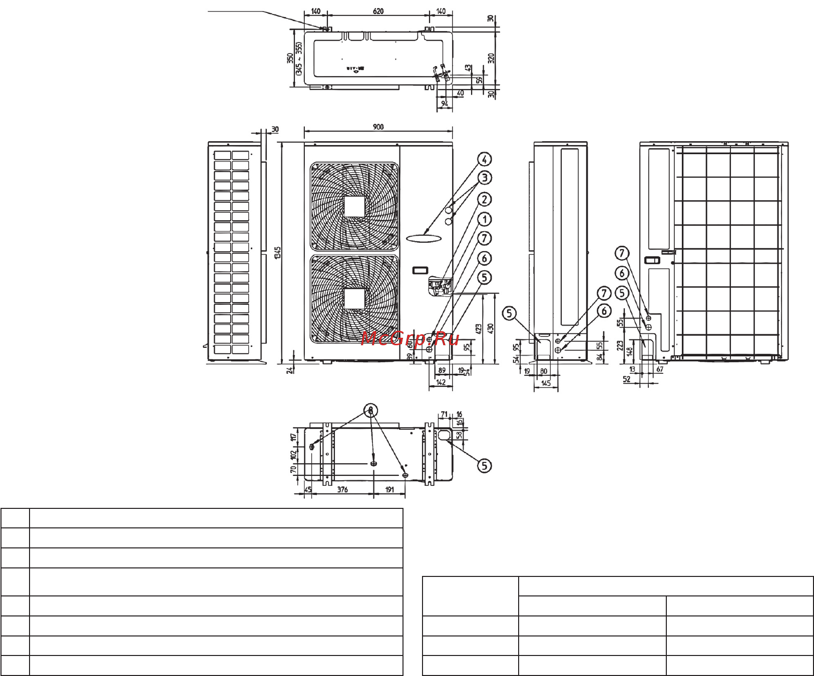 Daikin RXYSQ4P8Y1 Схема онлайн