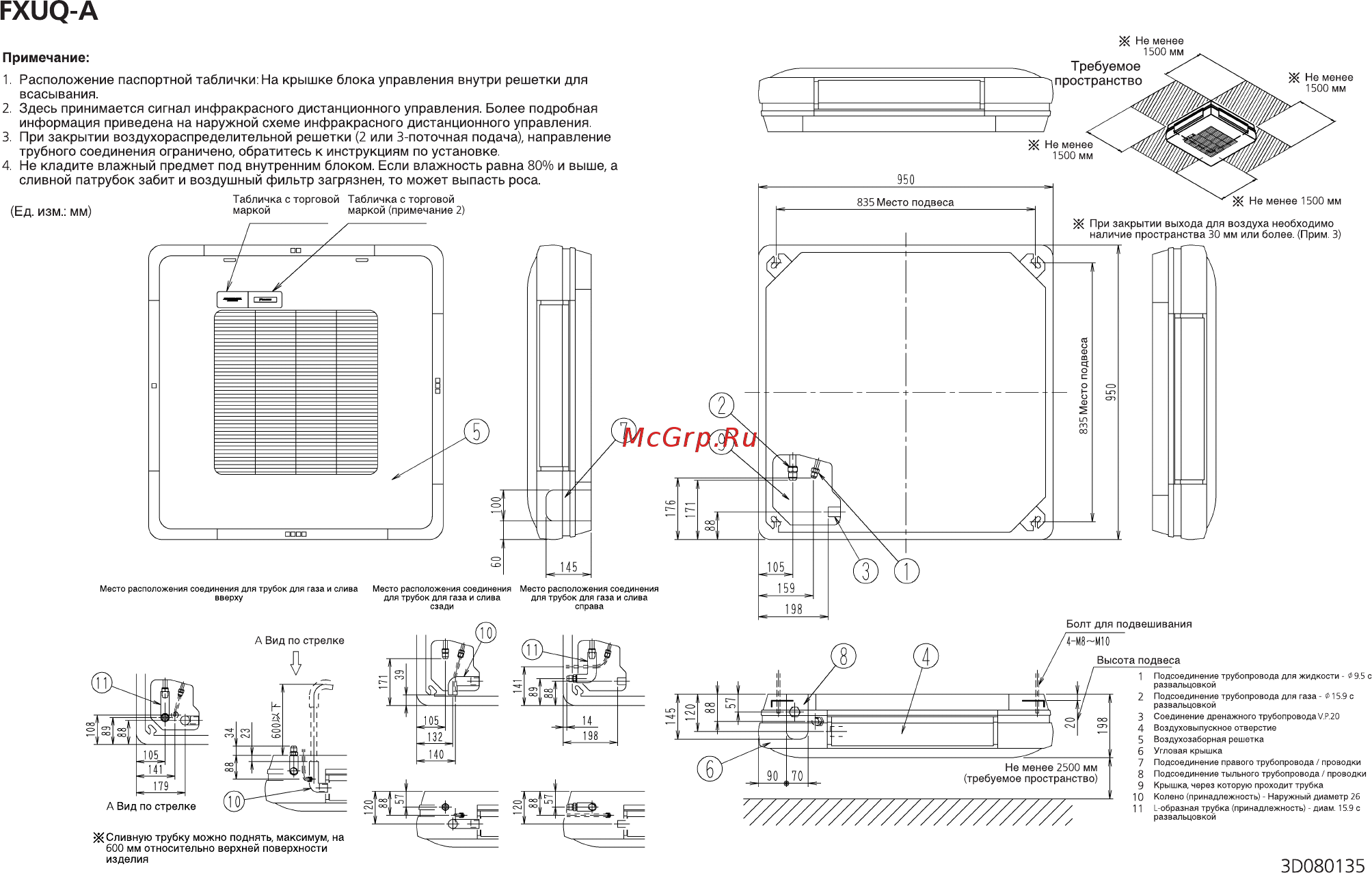 Daikin FXUQ100A Схема онлайн