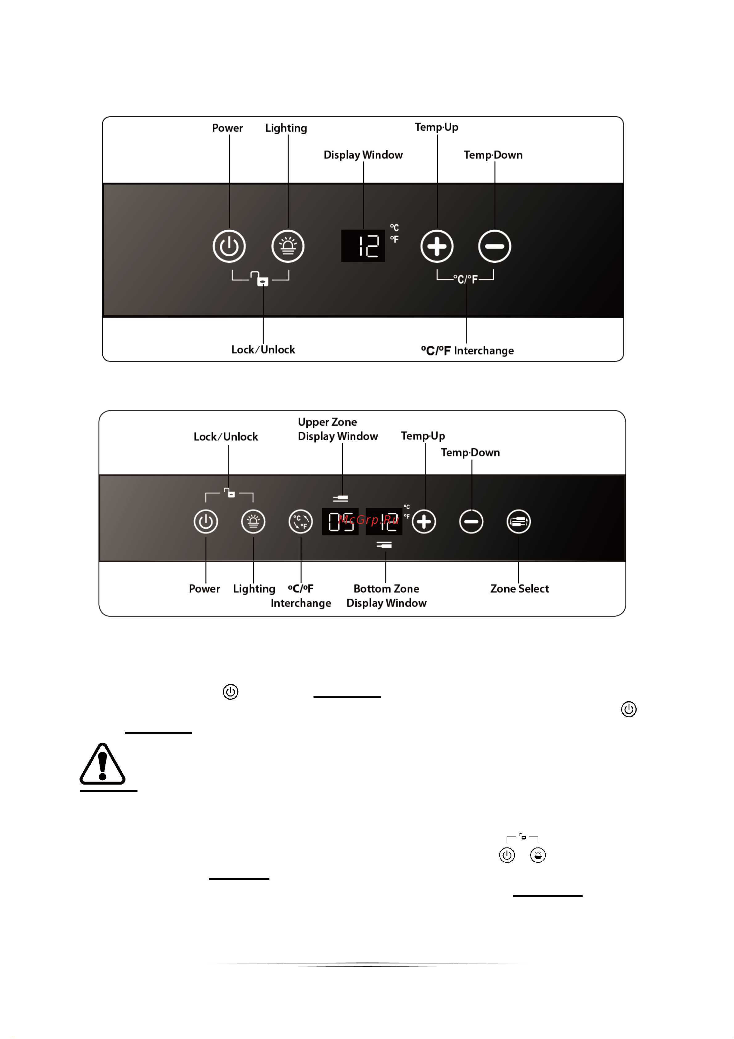 Dunavox DX-24.56BBK (В) [11/24] Control panel