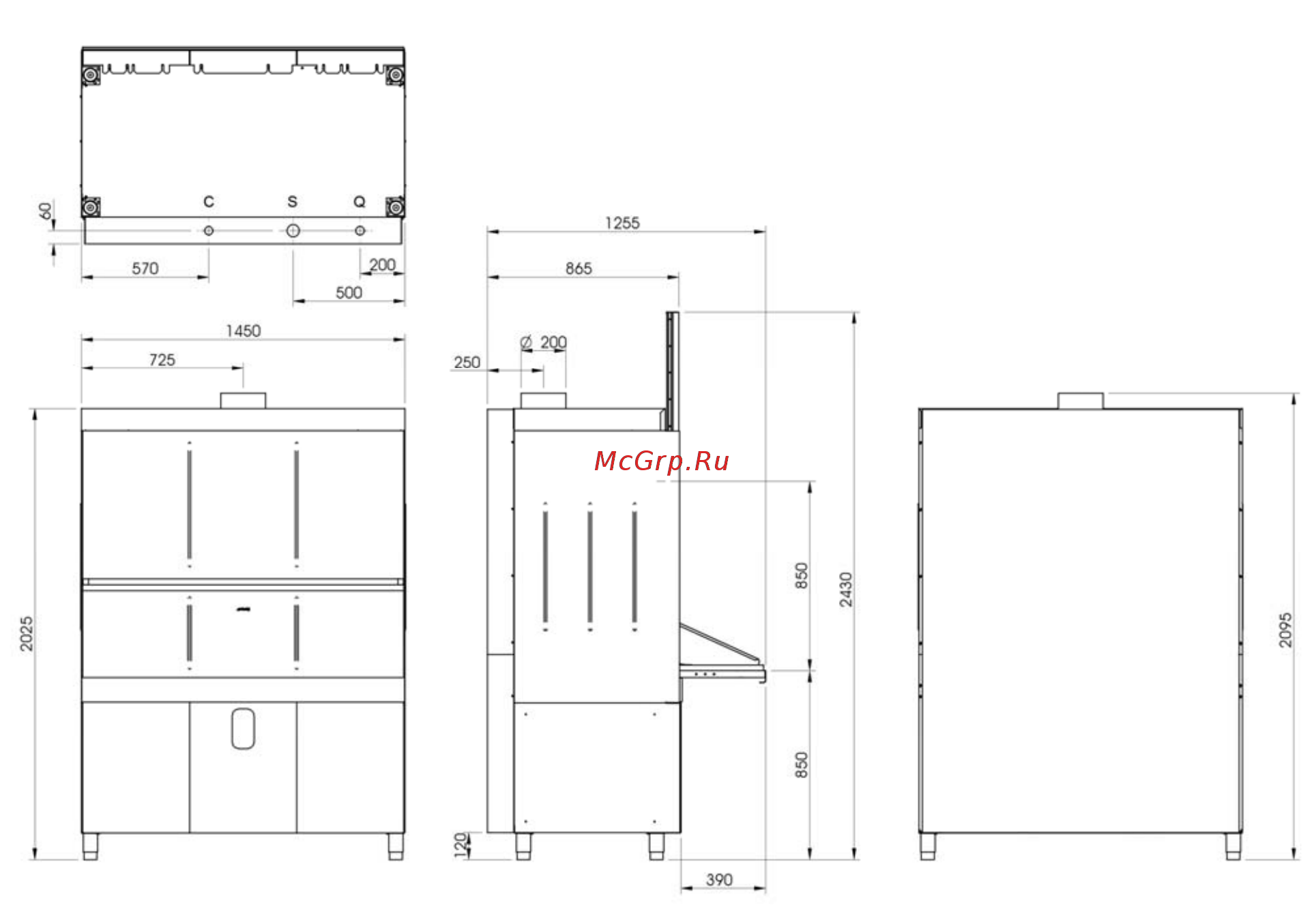 Smeg UW6070D [3/13] Misure d ingombro