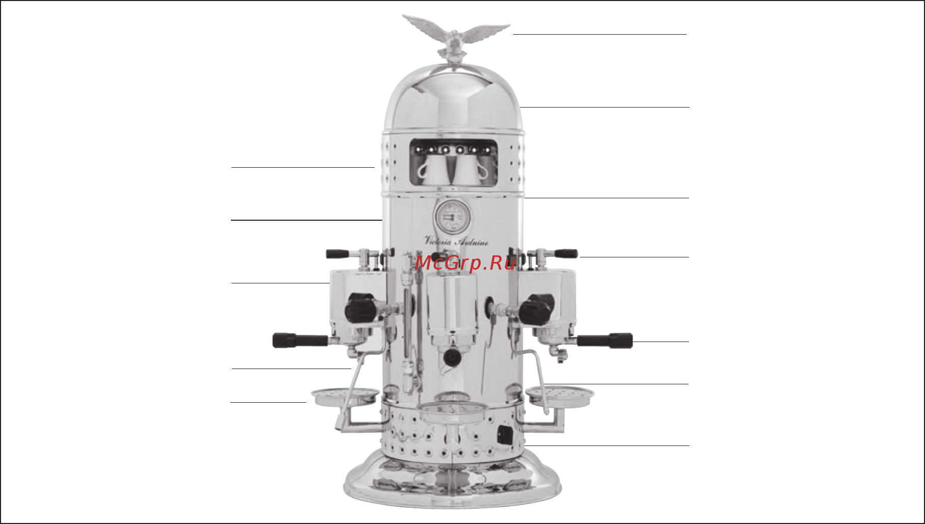 Victoria Arduino Venus Bar 2 Gr S медь [21/62] Description of machine controls and operation