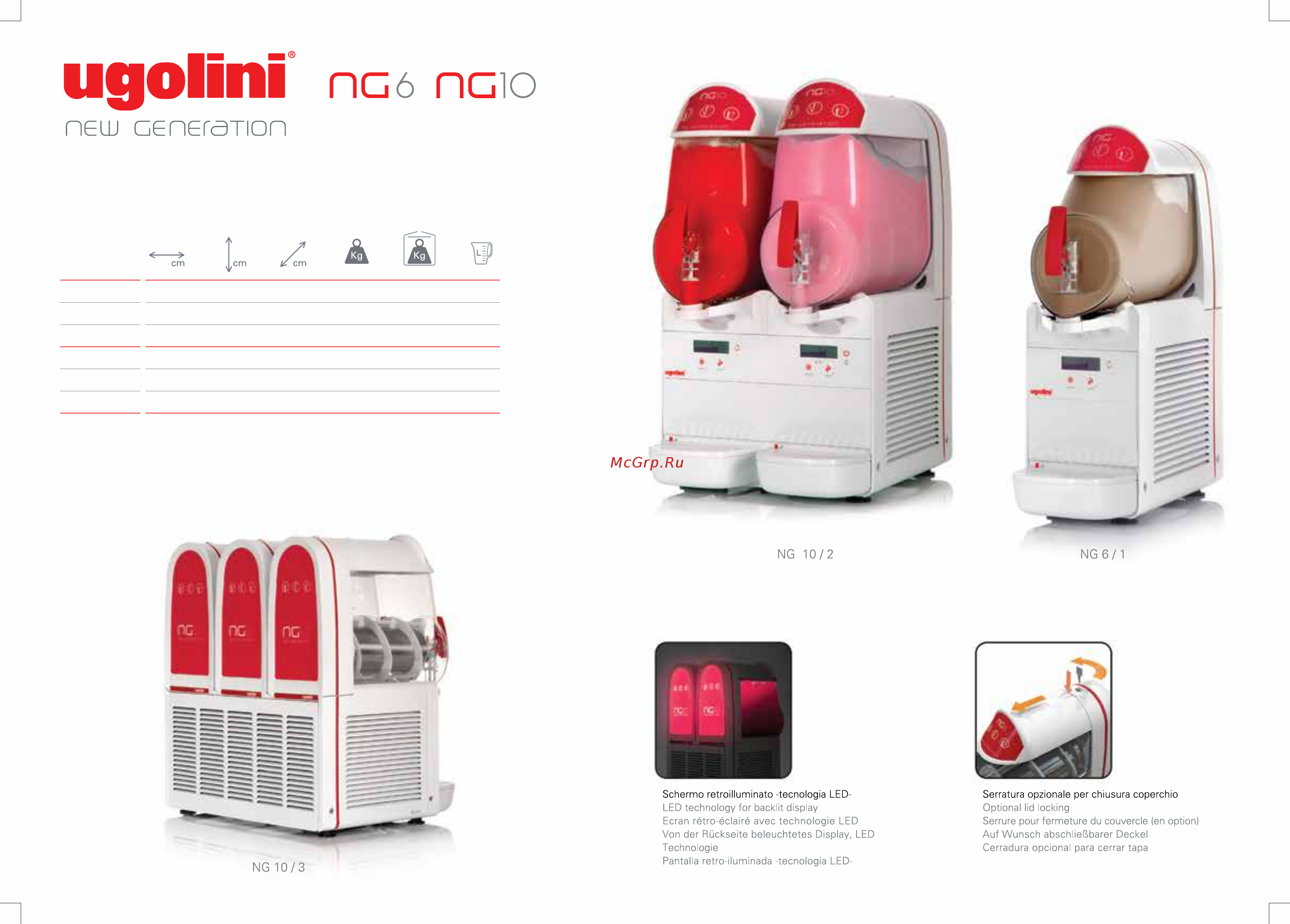 UGOLINI NG 10/1 Каталог оборудования UGOLINI онлайн [8/32] 277821