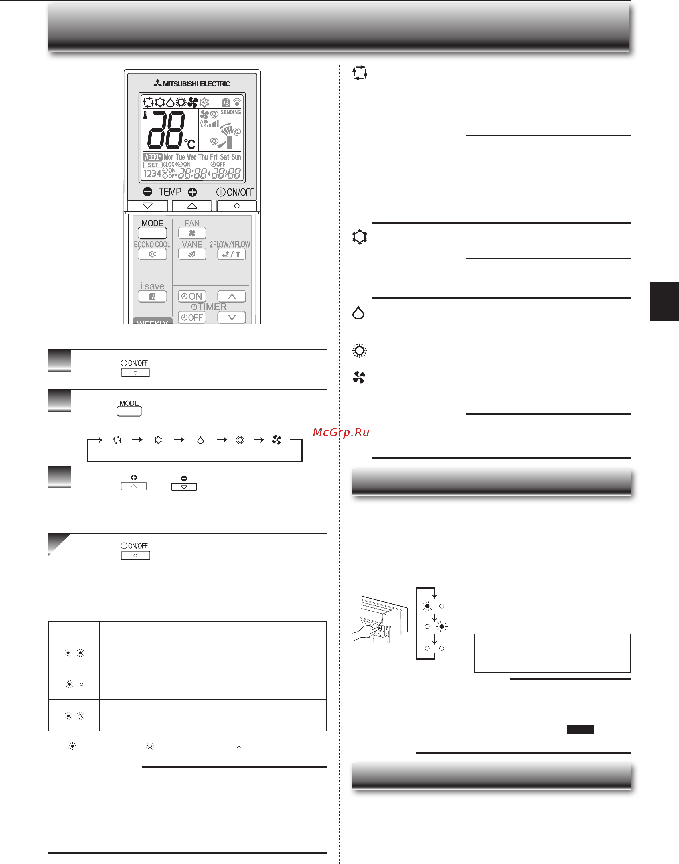 Mitsubishi Electric MFZ-KJ35VE [15/36] Работа мультисистемной модели