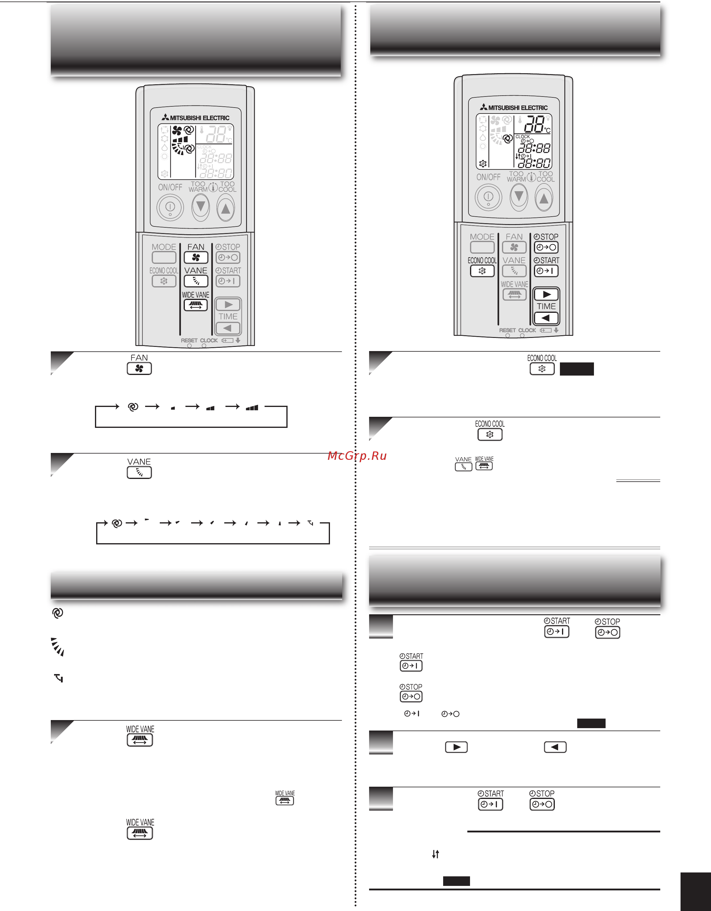 Mitsubishi Electric MLZ-KA50VA + декор. панель MLP-440W [14/19] Ункция econo cool