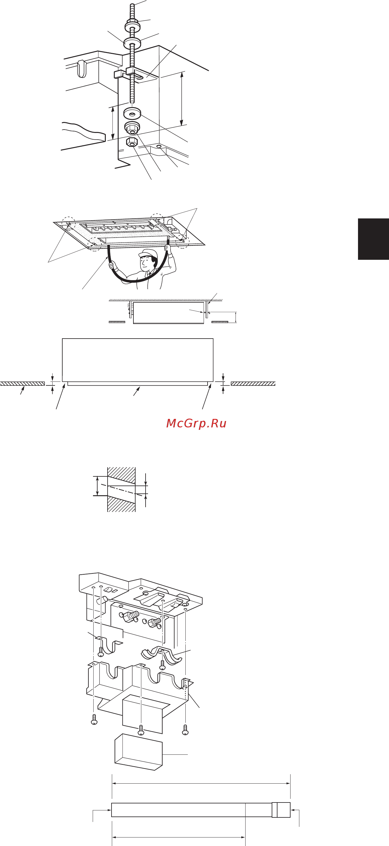 Mitsubishi Electric MLZ-KA35VA + декор. панель MLP-440W [5/12] 2 сверлениеотверстий