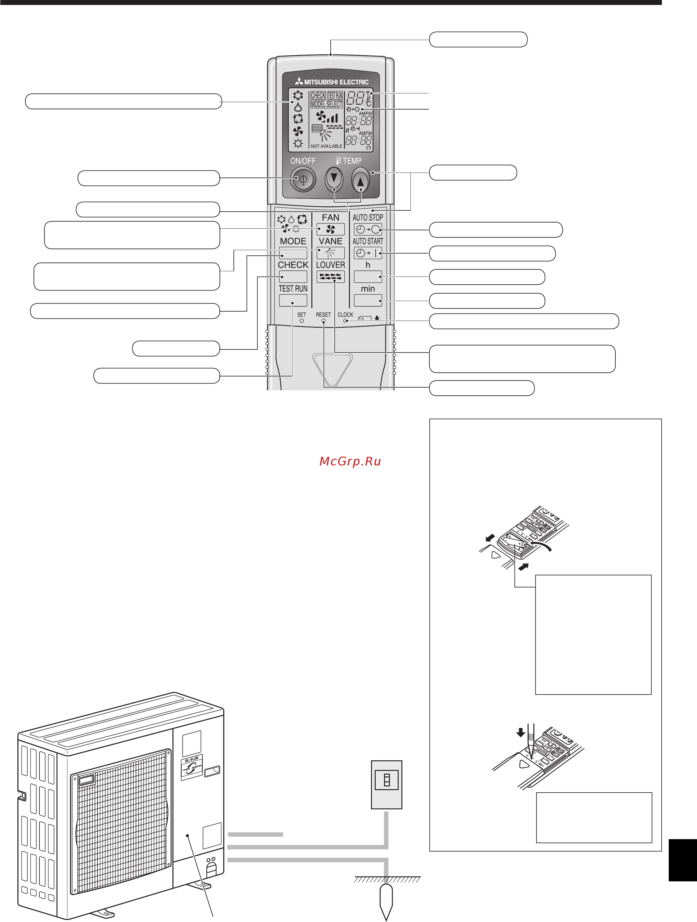 Mitsubishi Electric PKA-RP100KAL / PUHZ-SHW112YHA [21/36] Наименование деталей