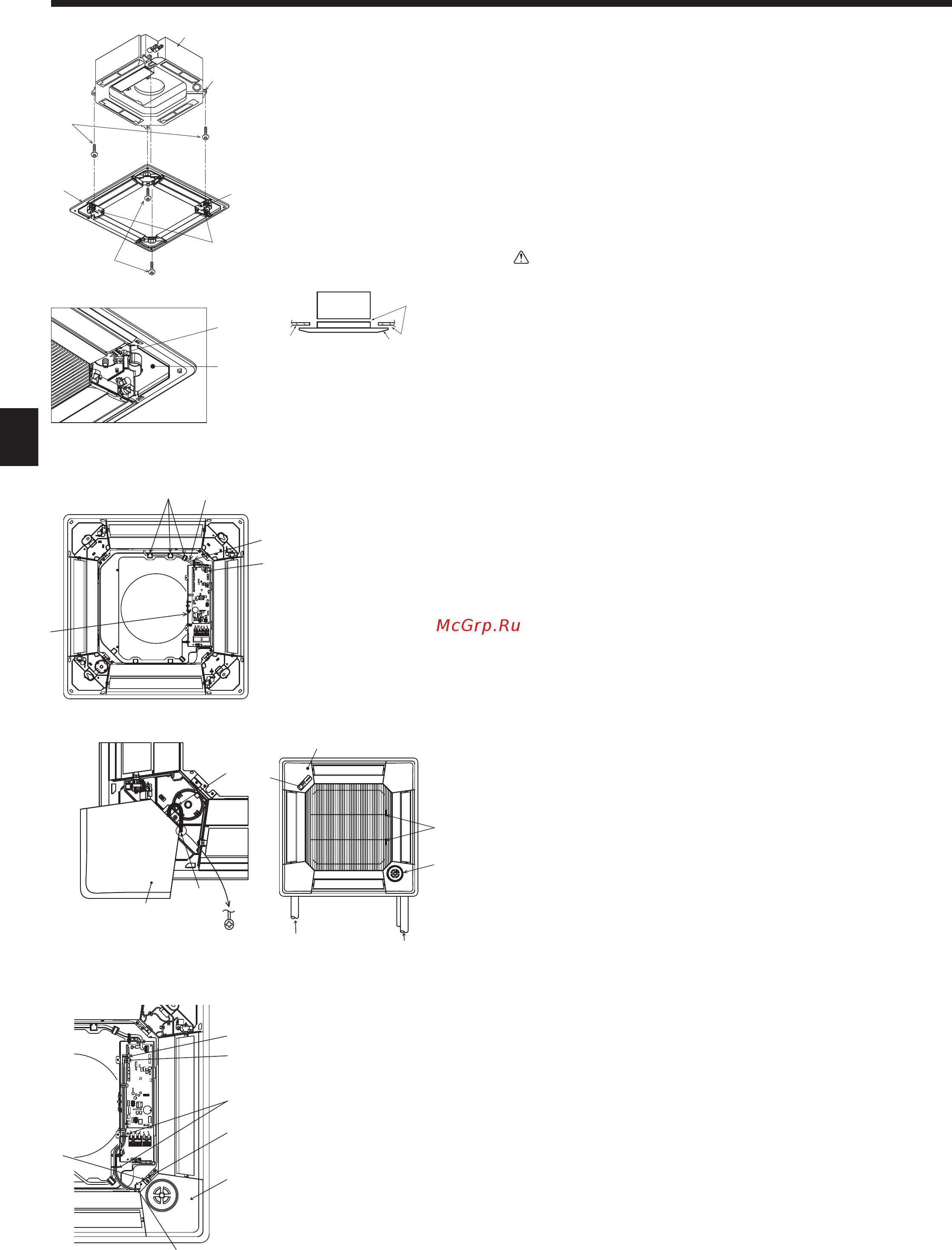 Mitsubishi Electric PLA-RP125BA / PUHZ-P125YHA [18/38] Installing the grille
