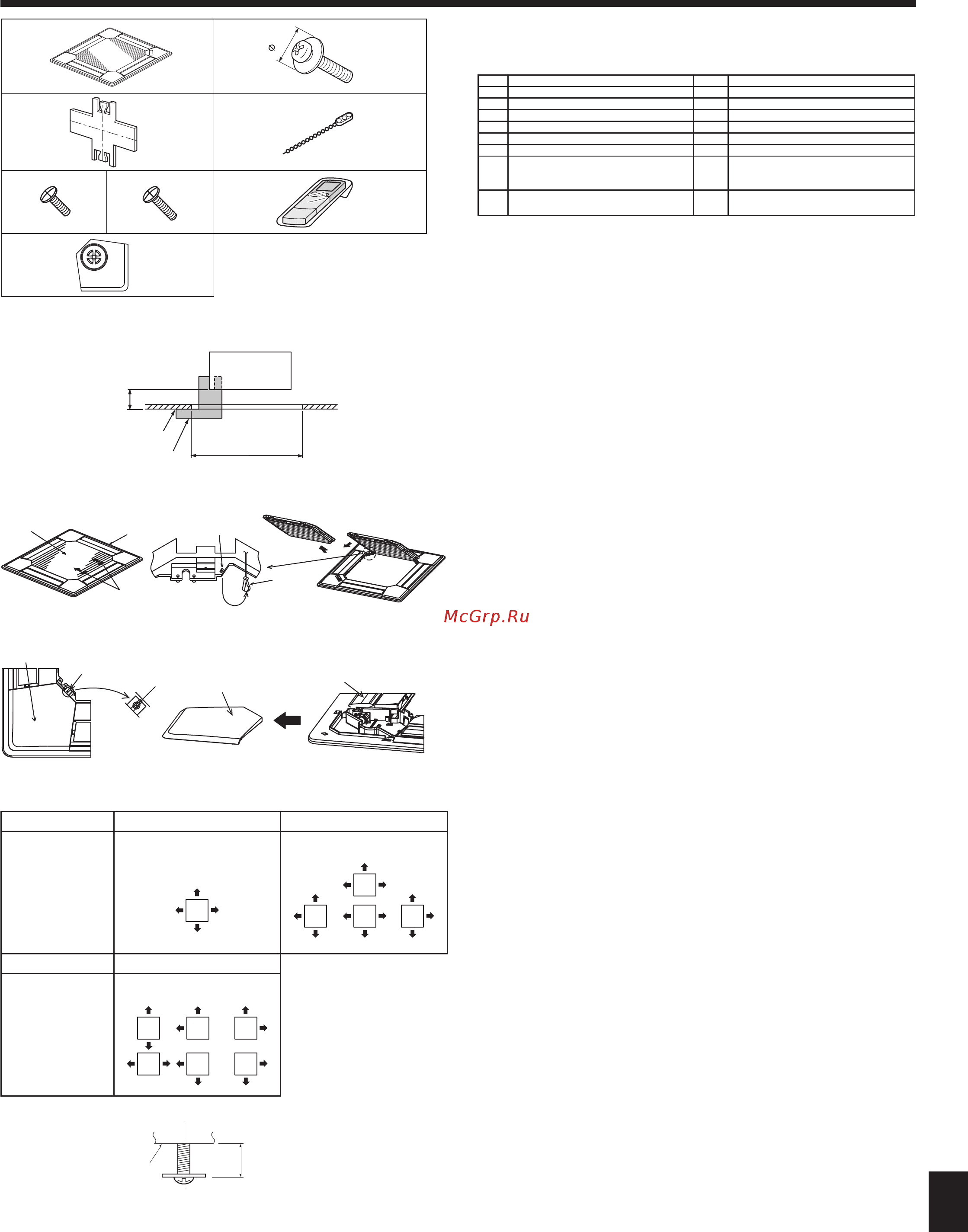 Mitsubishi Electric PLA-RP100BA / PUHZ-SHW112YHA [35/38] Установка вентиляционной решетки
