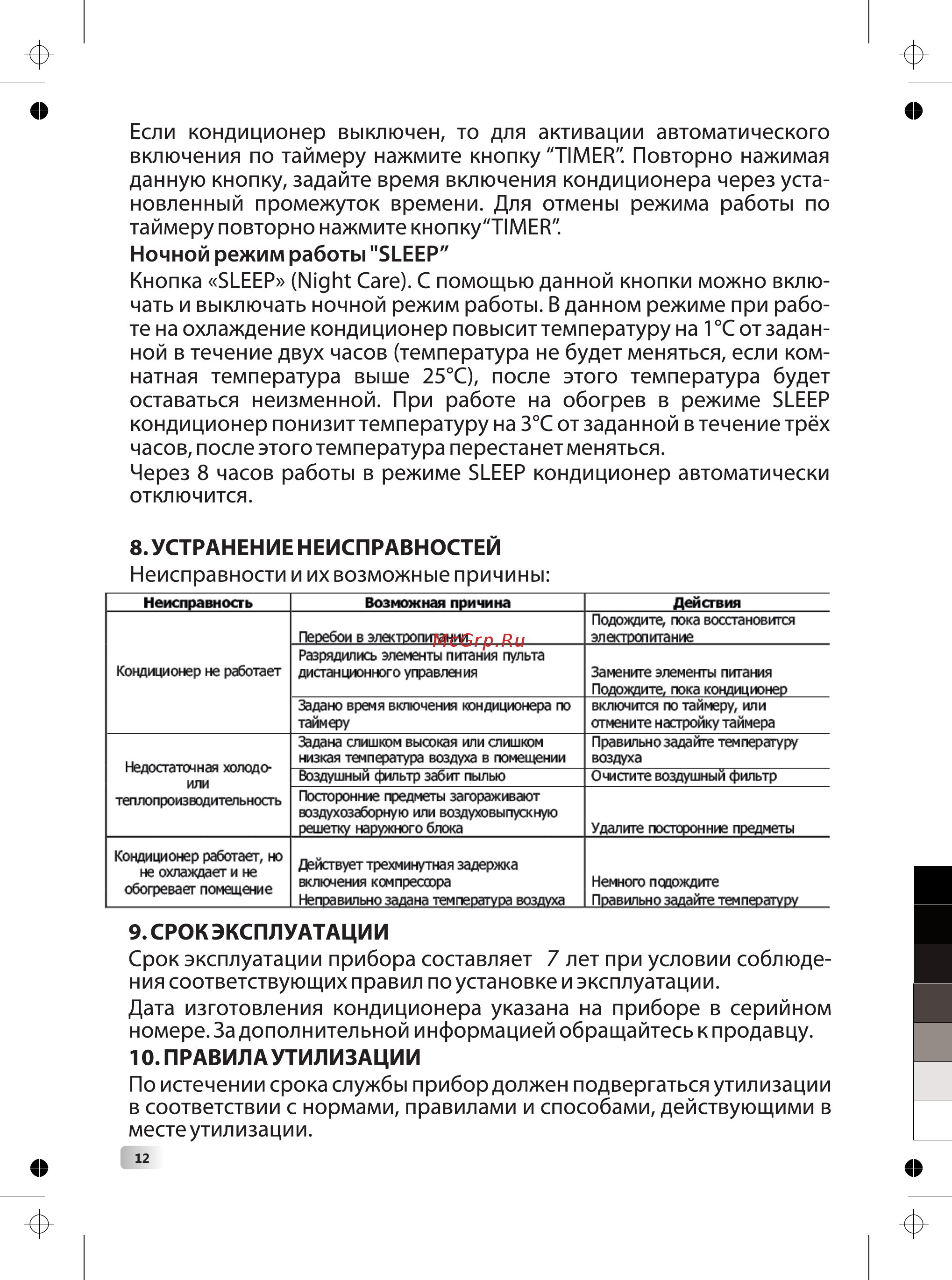IGC RAS/RAC-V24NHS Инструкция по эксплуатации онлайн [12/20] 278084