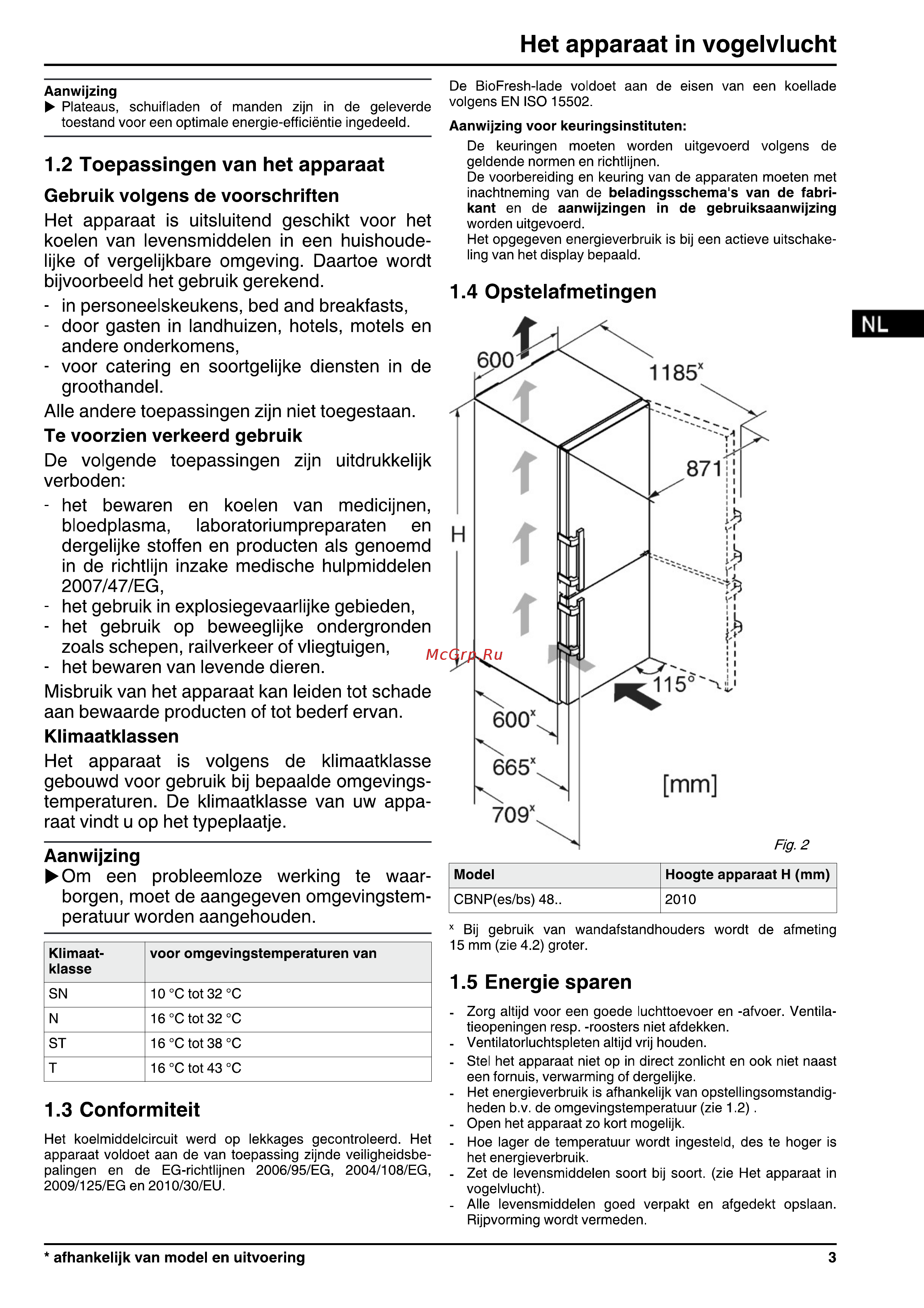 Liebherr CBNP 4858 [3/34] Het apparaat in vogelvlucht