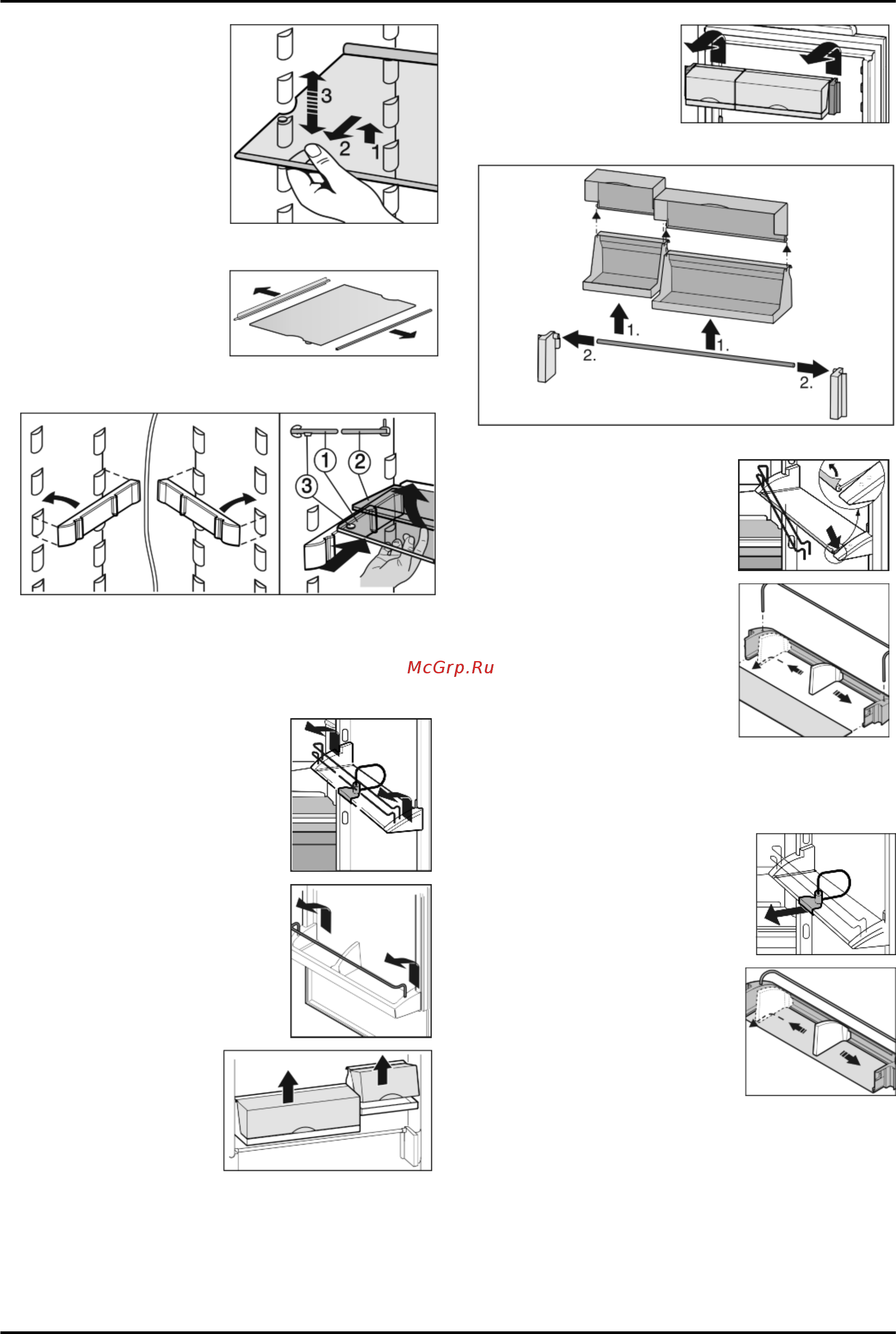 Liebherr CNP 3913 [10/16] Deelbare draagplateau gebruiken
