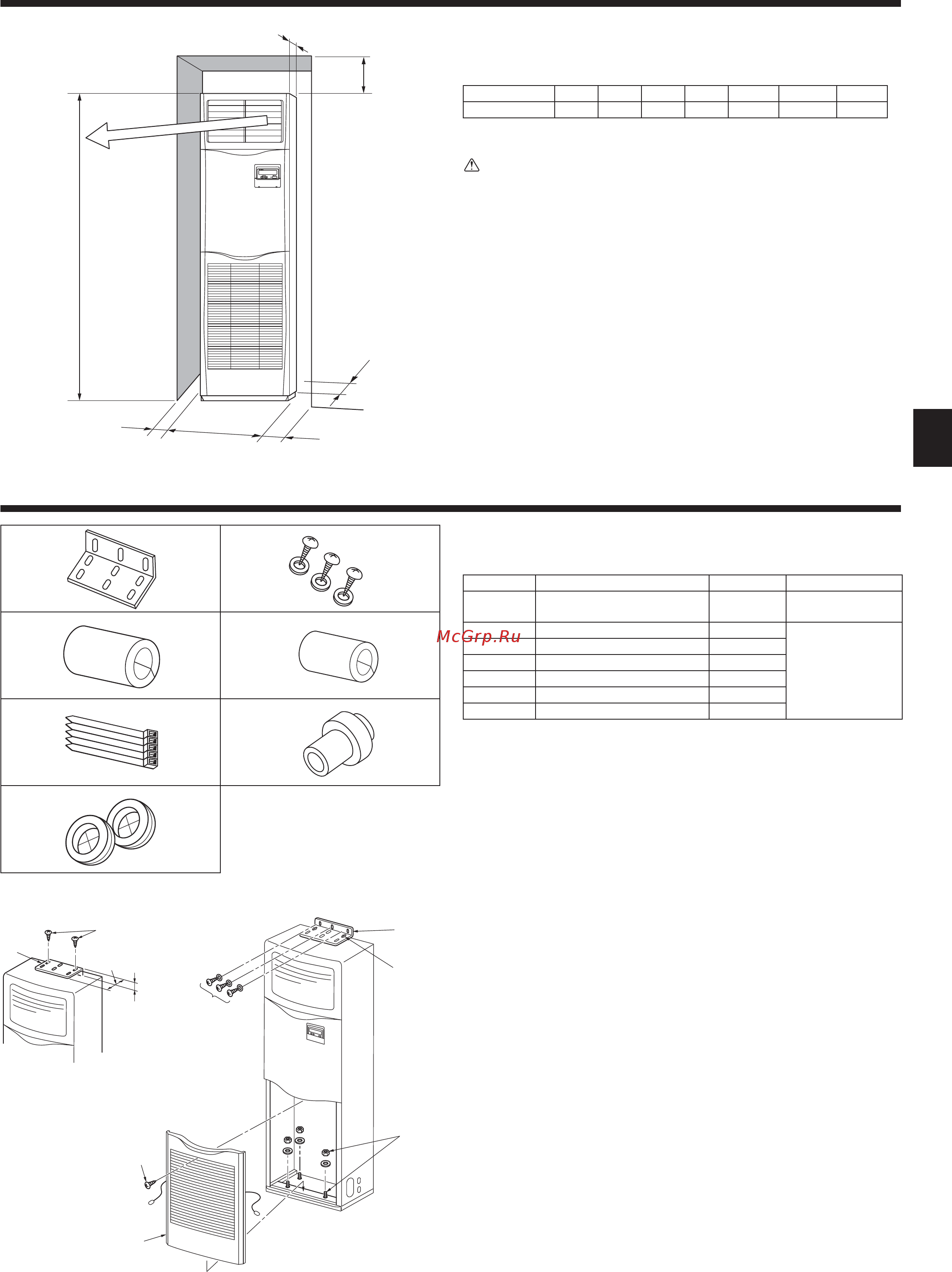 Mitsubishi Electric PSA-RP100KA / PUHZ-ZRP100YKA [3/24] Installation location