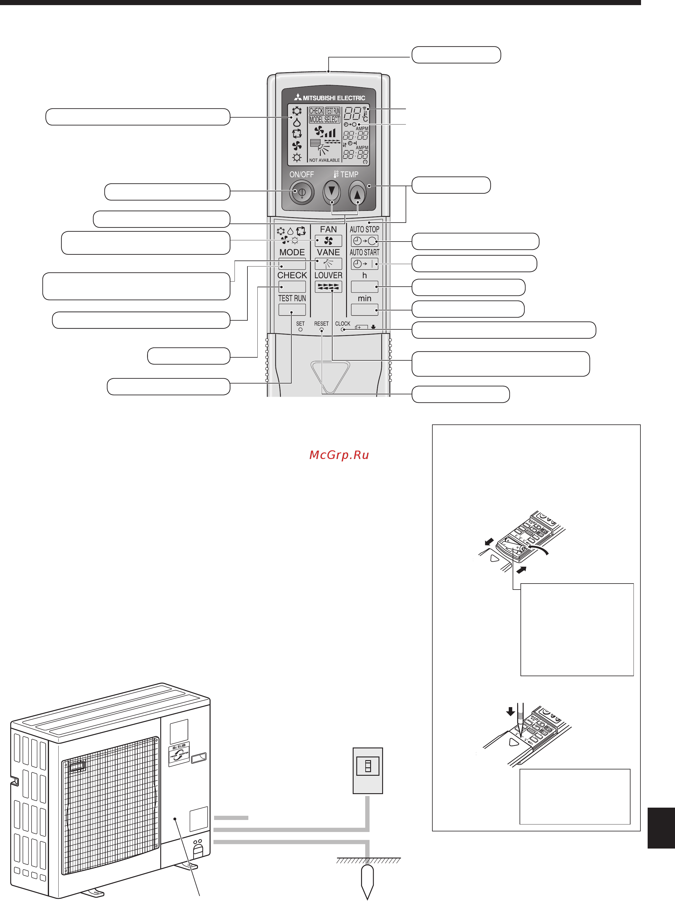 Mitsubishi Electric PLA-ZRP100BA / PUHZ-ZRP100YKA [17/29] Наименование деталей