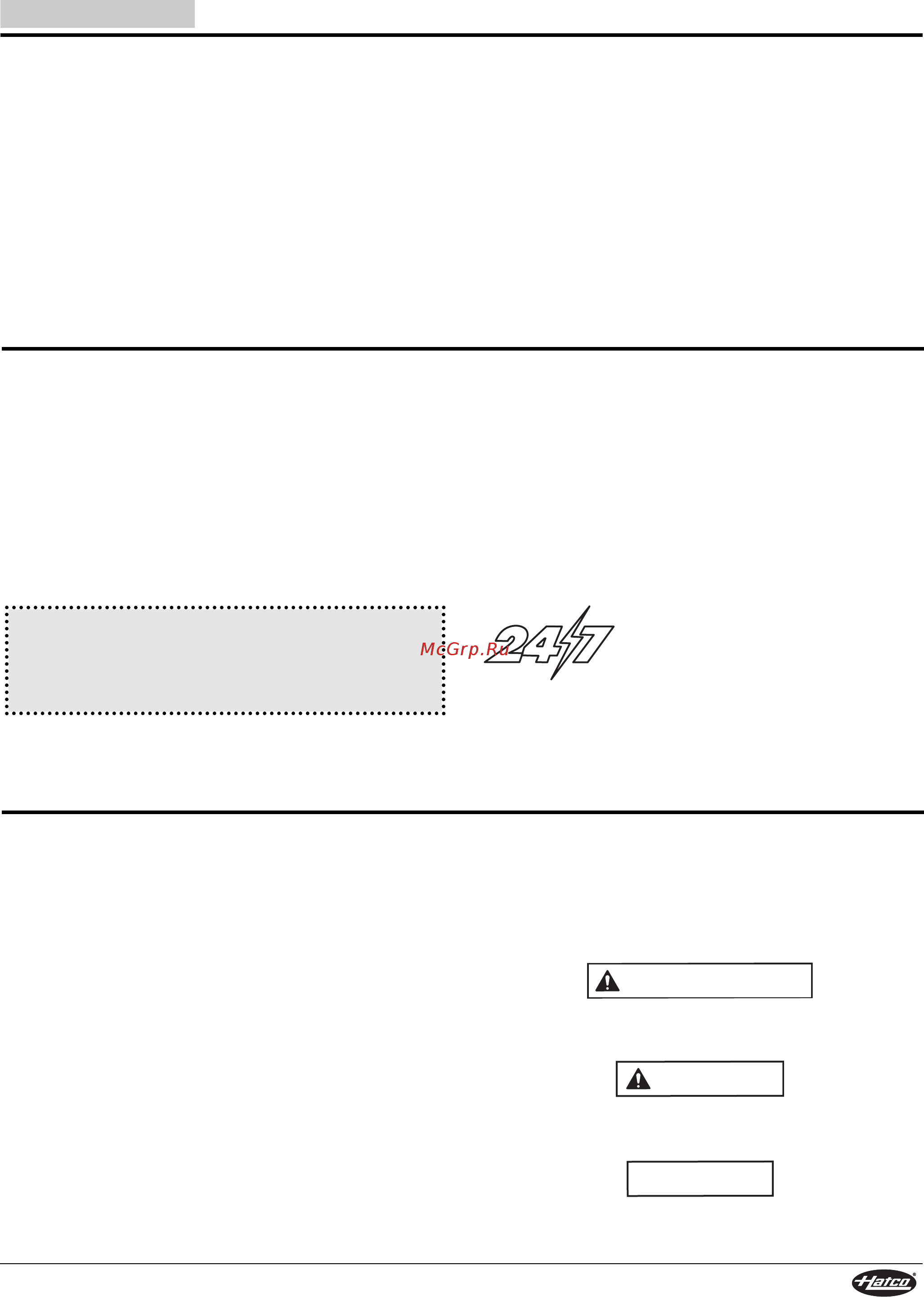 Hatco FSHC-6W1 [15/28] Informations importantes pour le propriétaire