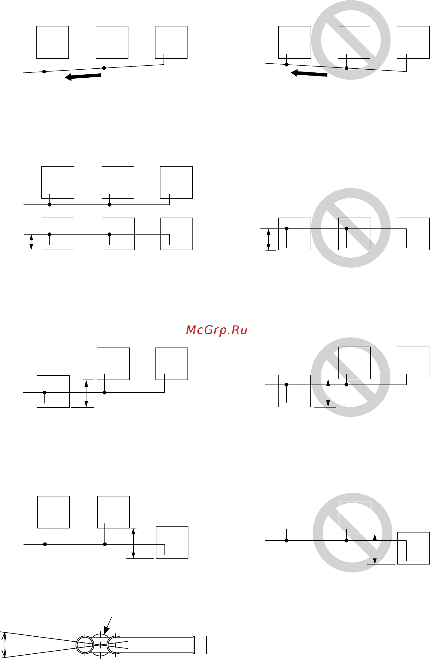 Mitsubishi Electric PUHY-P200YKB-A1.TH [20/106] 1 the pipe from the outdoor units must be inclined downward to the indoor unit side in the figure on the right because the pipe is inclined upward the oil in the pipe accumulates when unit 1 is in operation and unit 3 is stopped