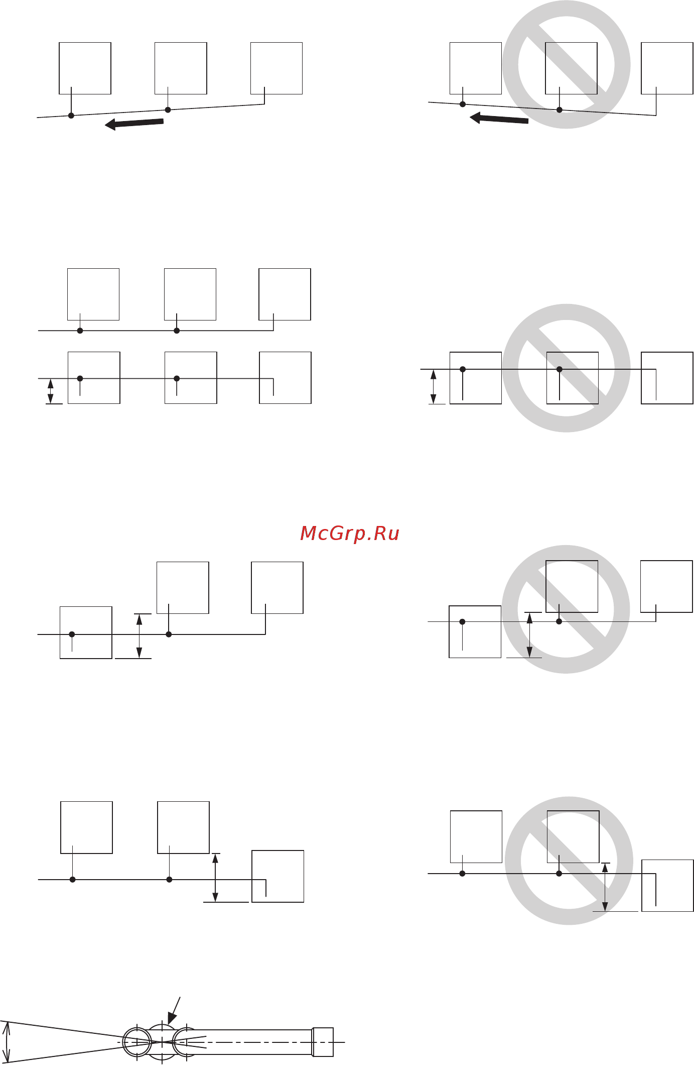 Mitsubishi Electric PUHY-EP450YLM-A [20/56] 1 the pipe from the outdoor units must be inclined downward to the indoor unit side in the figure on the right because the pipe is inclined upward the oil in the pipe accumulates when unit 1 is in operation and unit 3 is stopped
