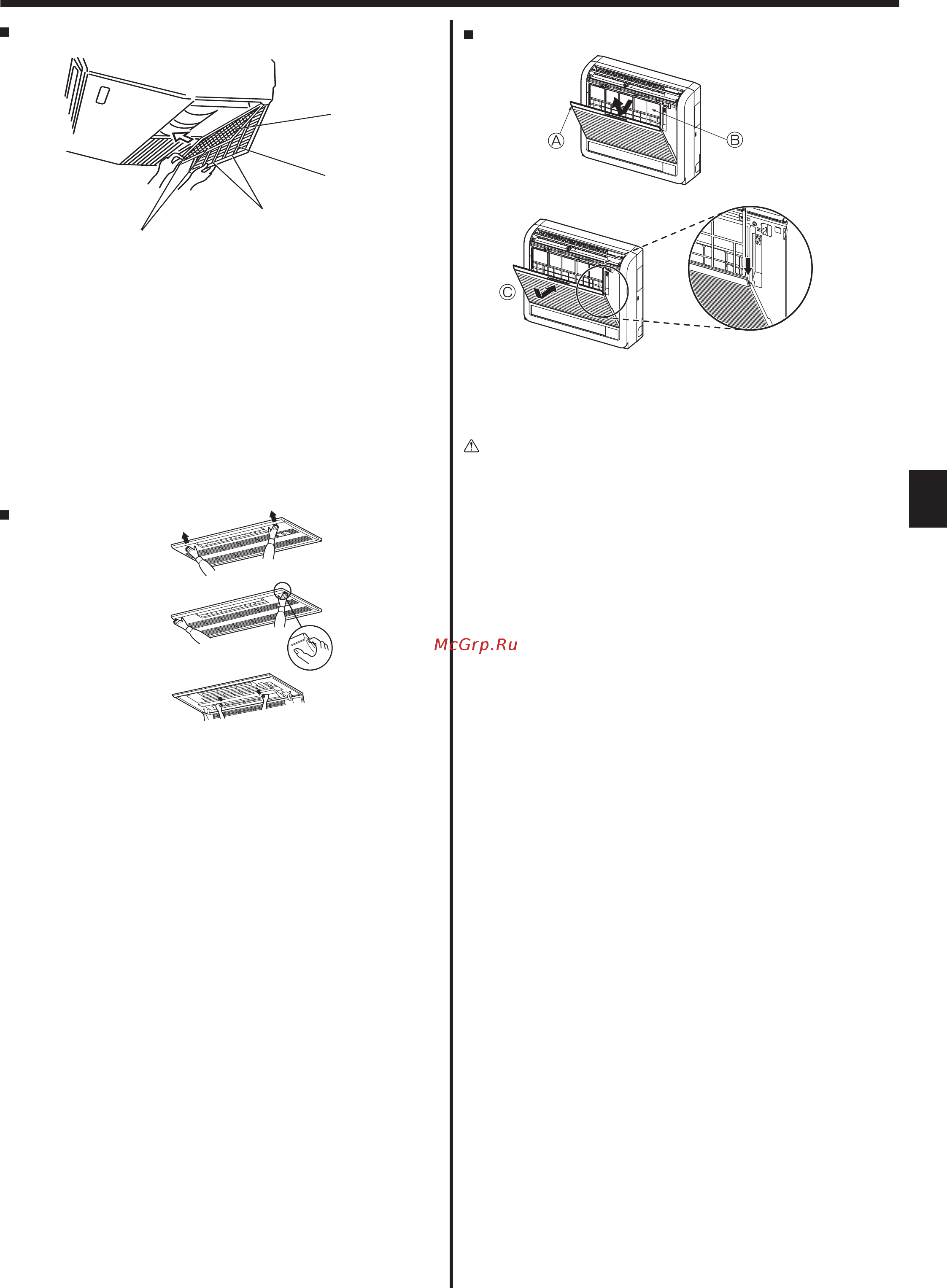 Mitsubishi Electric PKFY-P25VBM-E [17/40] Care and cleaning