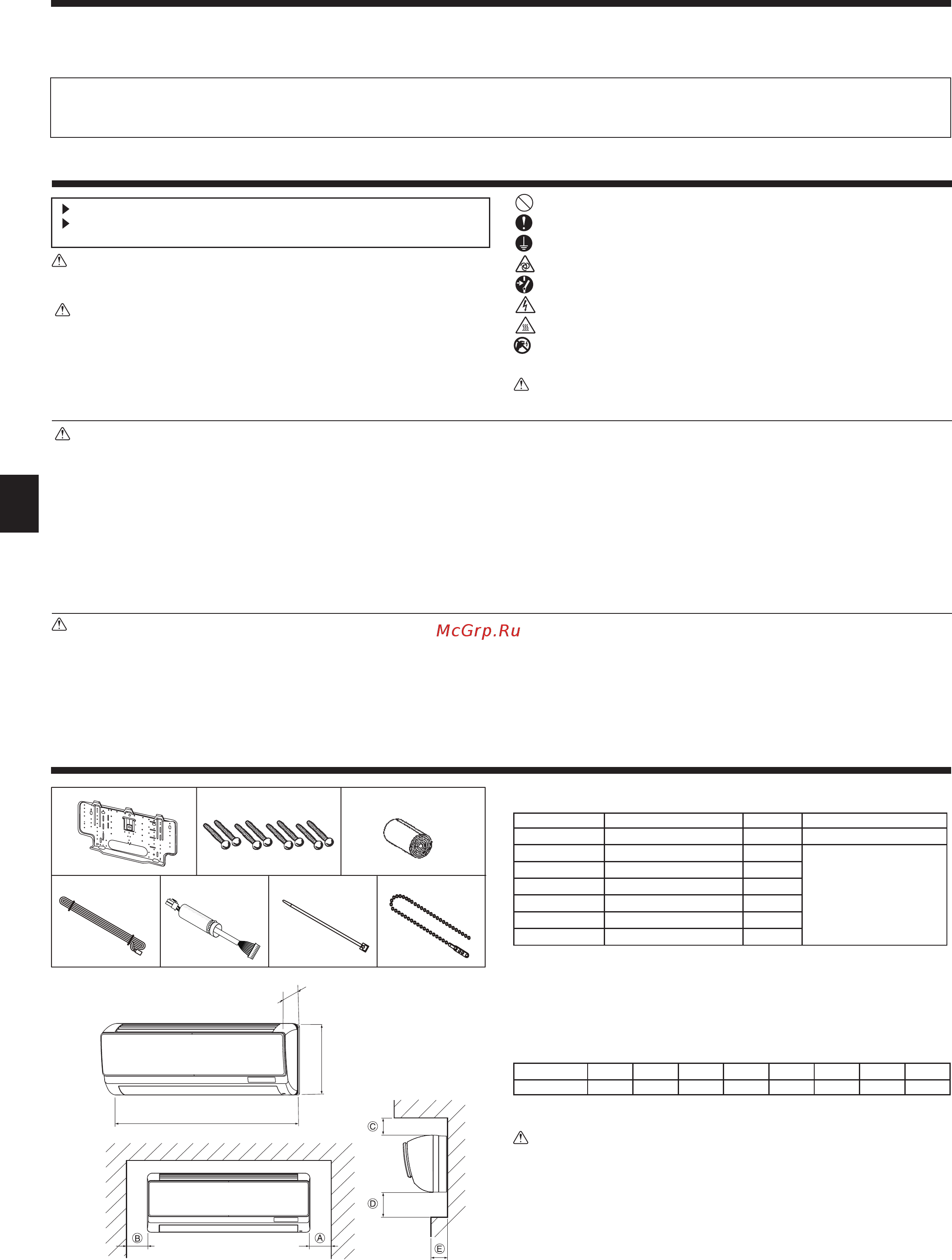 Mitsubishi Electric PKFY-P25VBM-E [2/14] Safety precautions