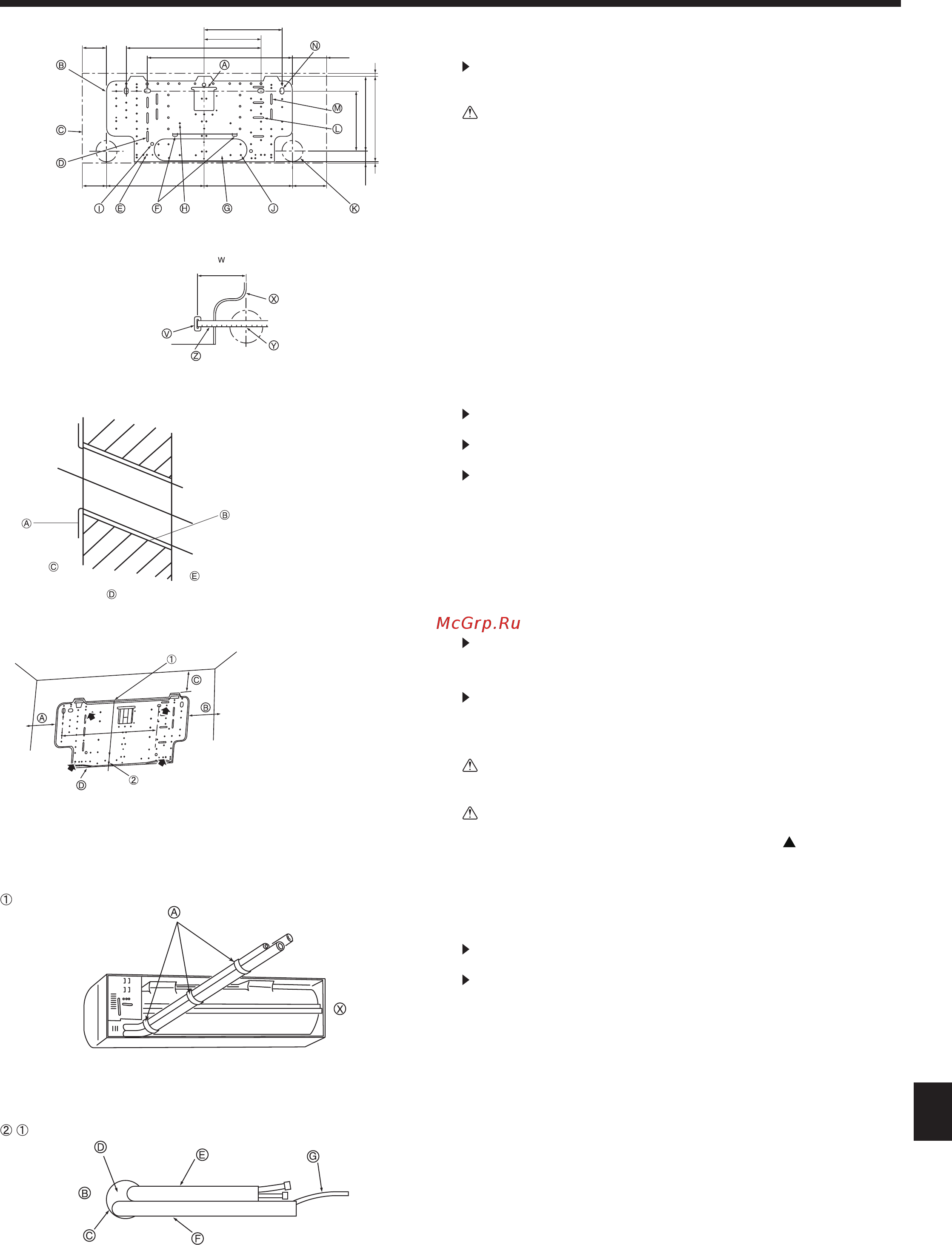 Mitsubishi Electric PKFY-P25VBM-E [9/14] Установка внутреннего прибора