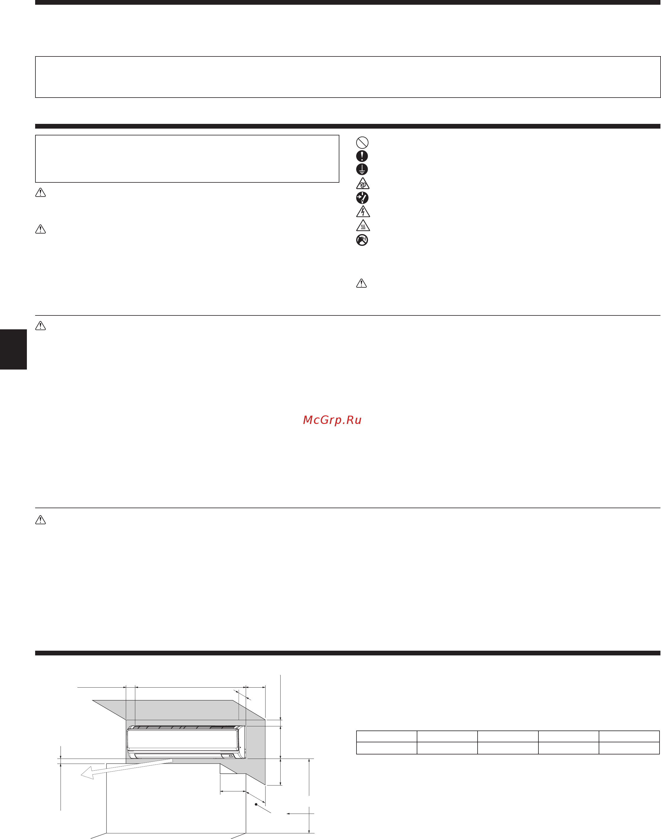 Mitsubishi Electric PKFY-P50VHM-E [2/20] Installationlocation