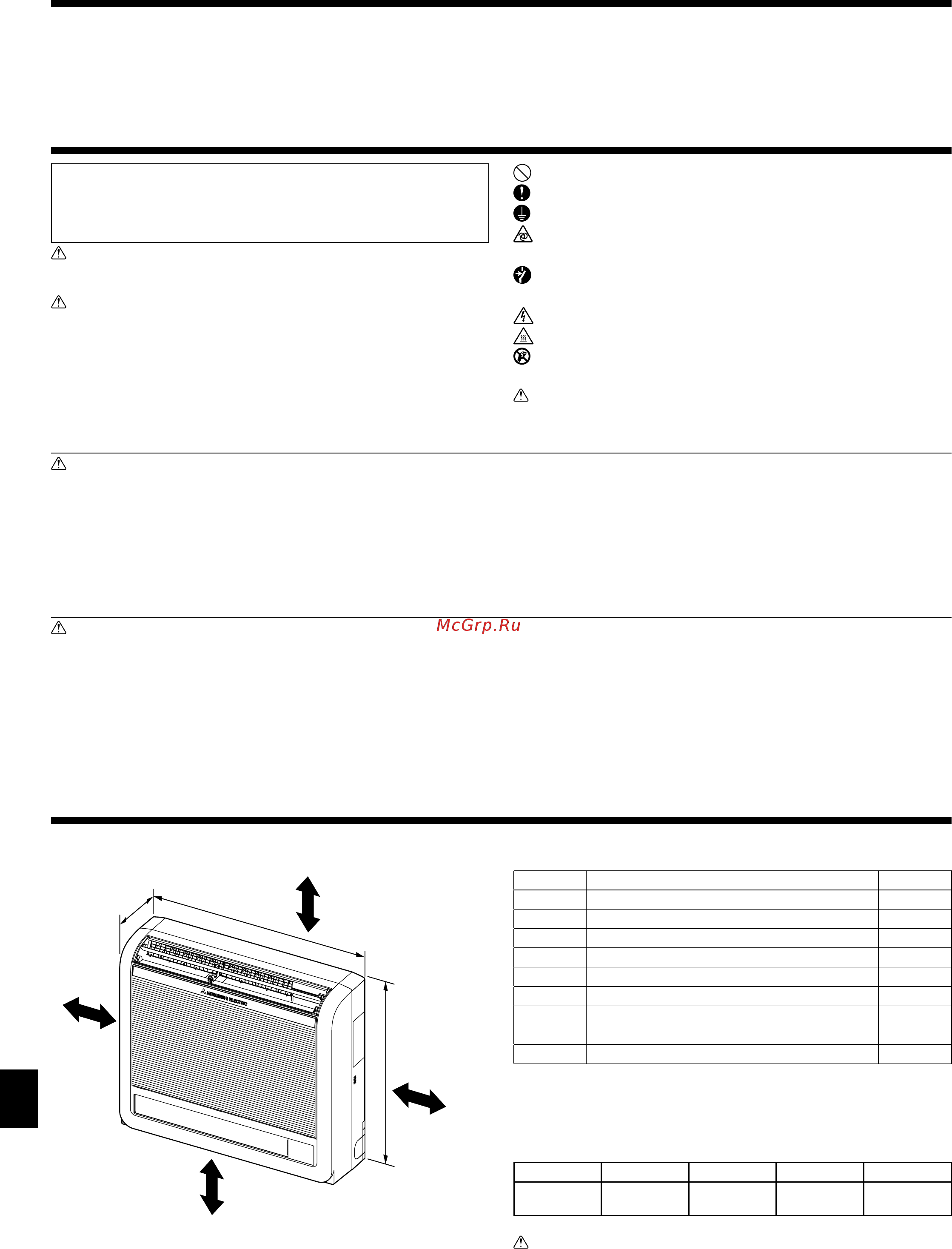 Mitsubishi Electric PFFY-P40VKM-E [10/18] Меры предосторожности