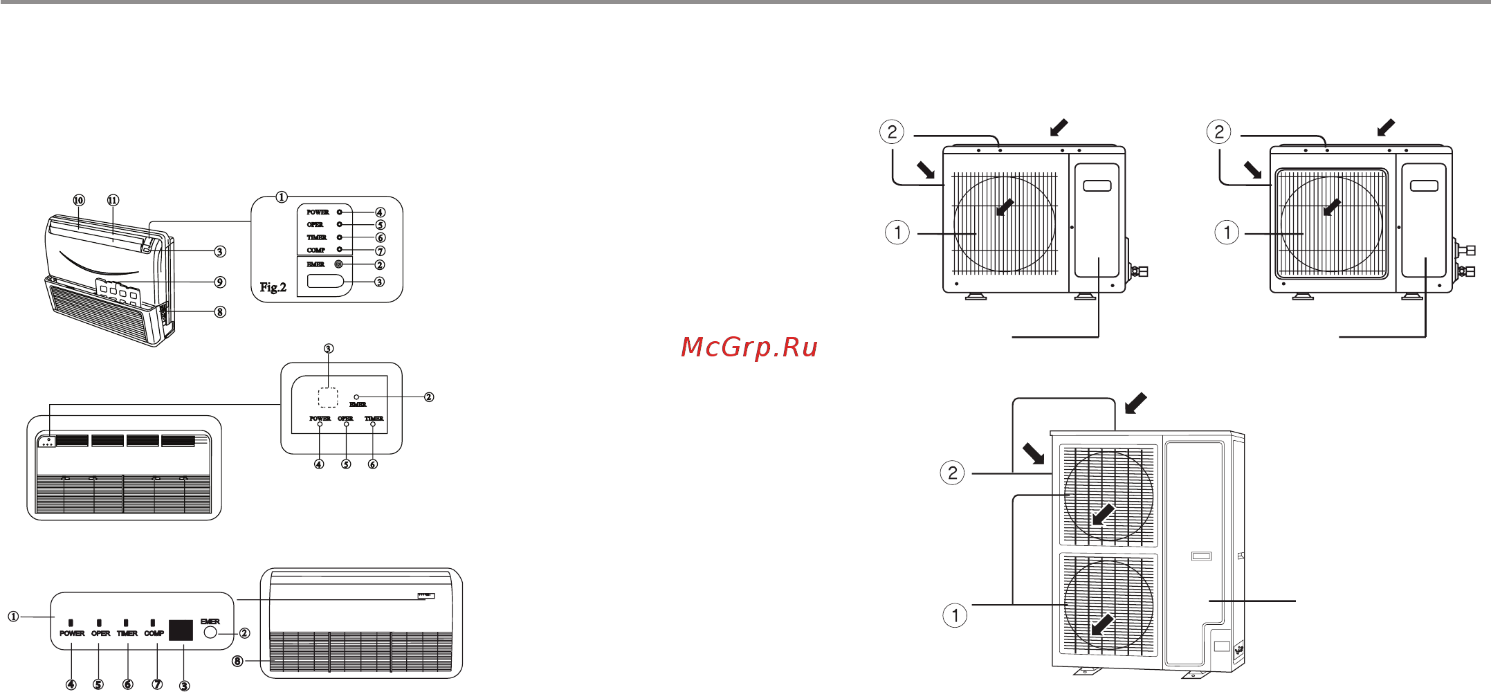 Haier AC ON-OF AC242ACEAA / AU242AGEAA Белый [10/35] Внутренний блок внешний блок