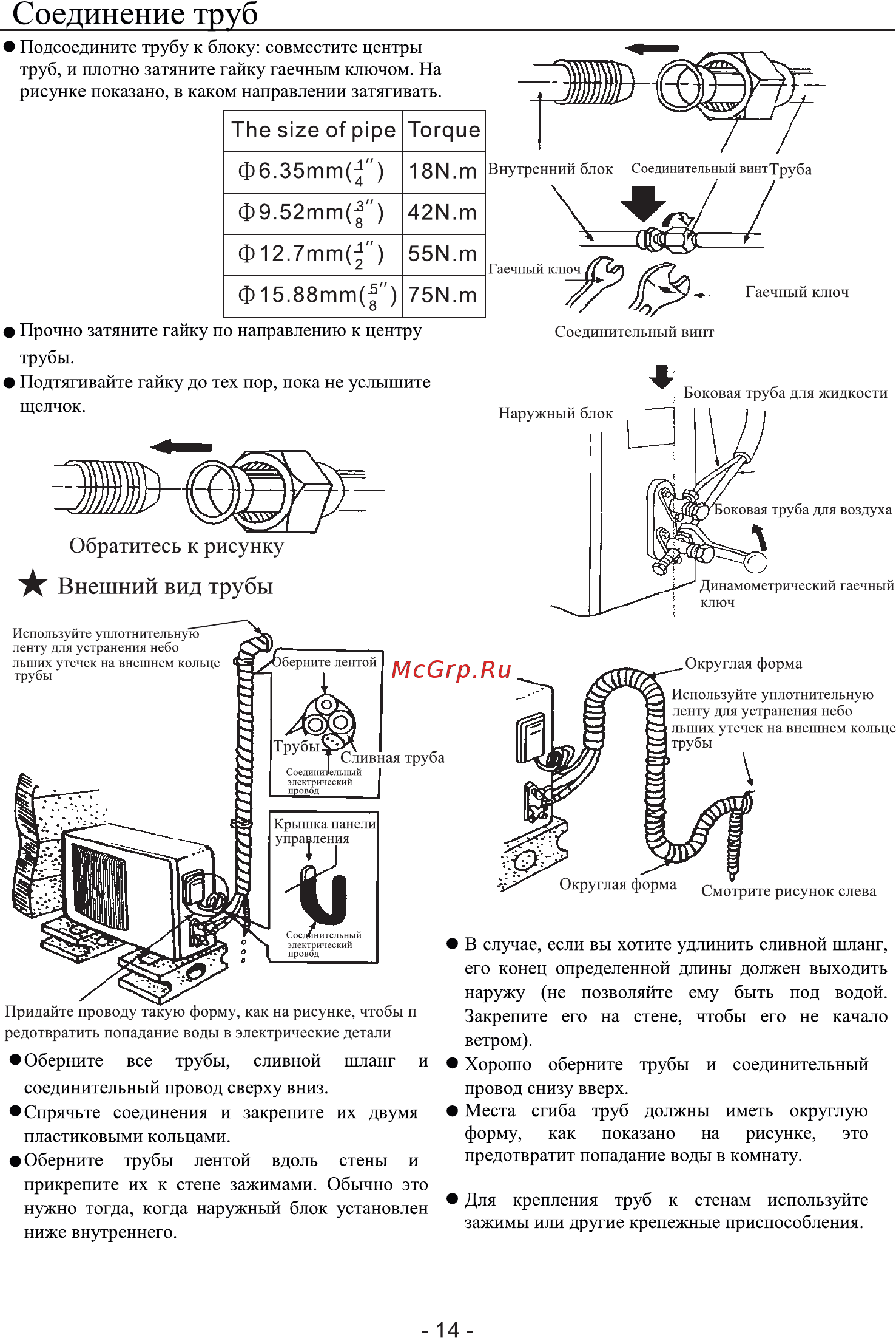 Roda RS-A18B/RU-A18B [16/20] Соединение труб