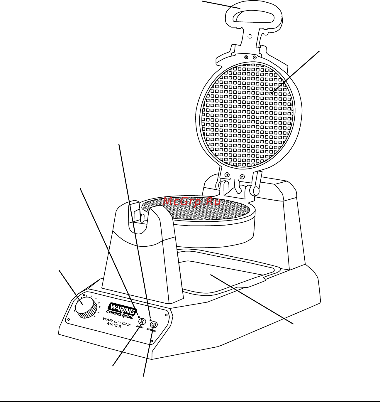 Waring WWCM180 [14/32] Pìezas y características
