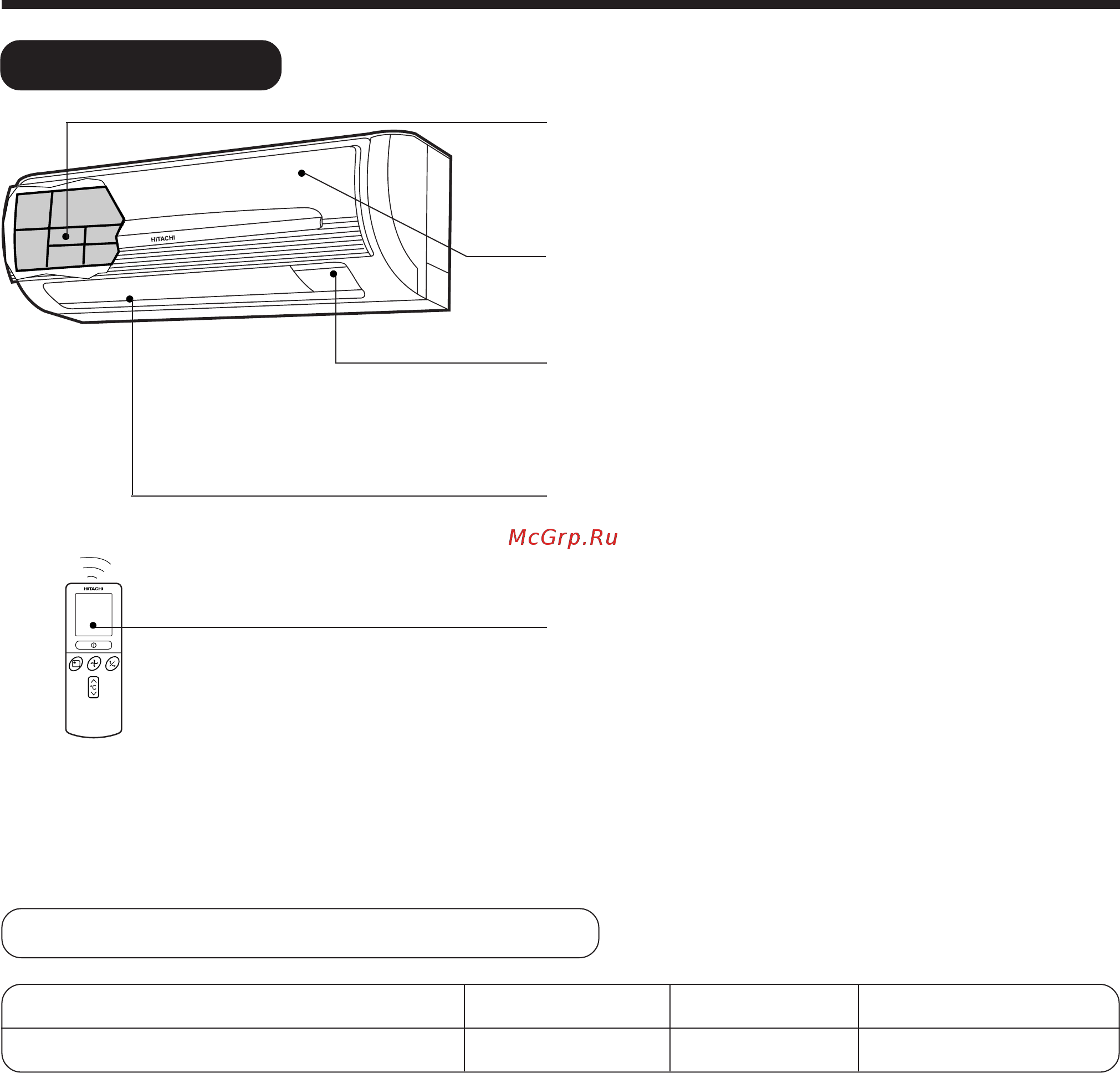 Hitachi RAK-18NH5 [134/209] Denominação e dimensões do model
