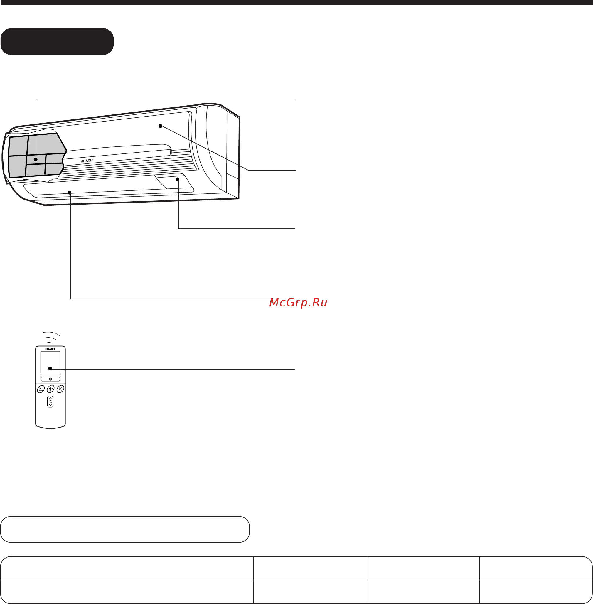 Hitachi RAK-18NH5 [4/209] Model name and dimensions