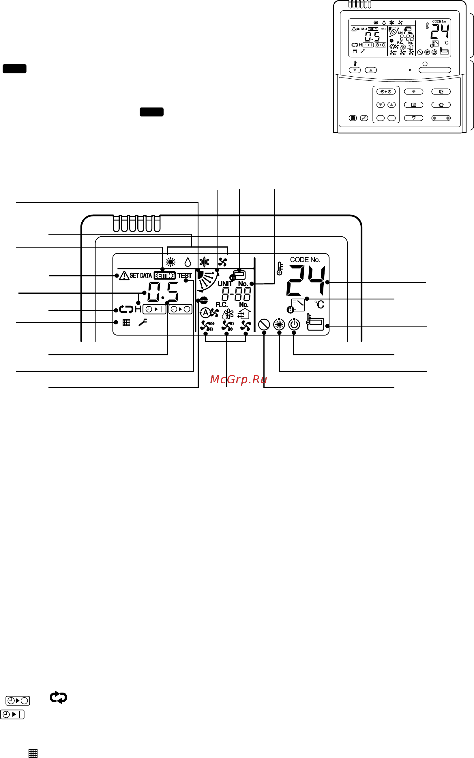 Toshiba MMK-AP0243H [11/152] Display section