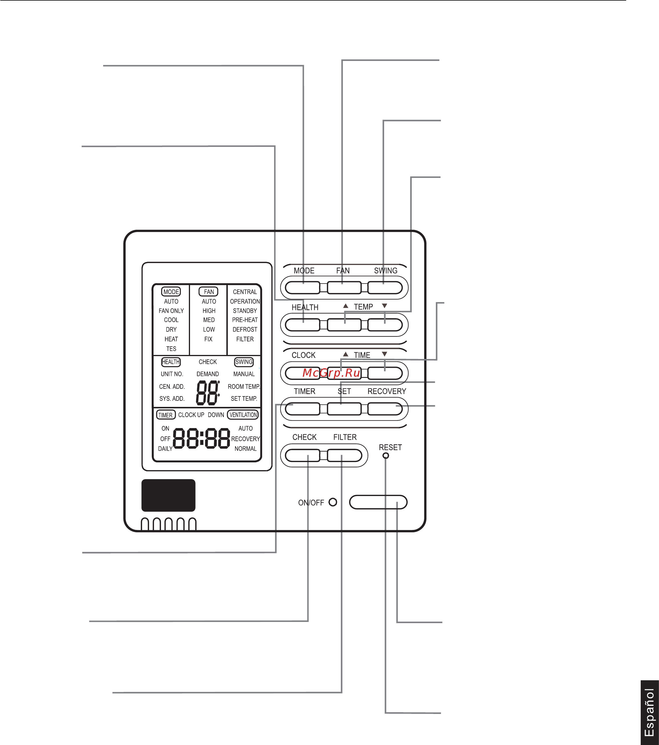 Haier AB242MCERA [171/204] Teclas y display del mando con cable