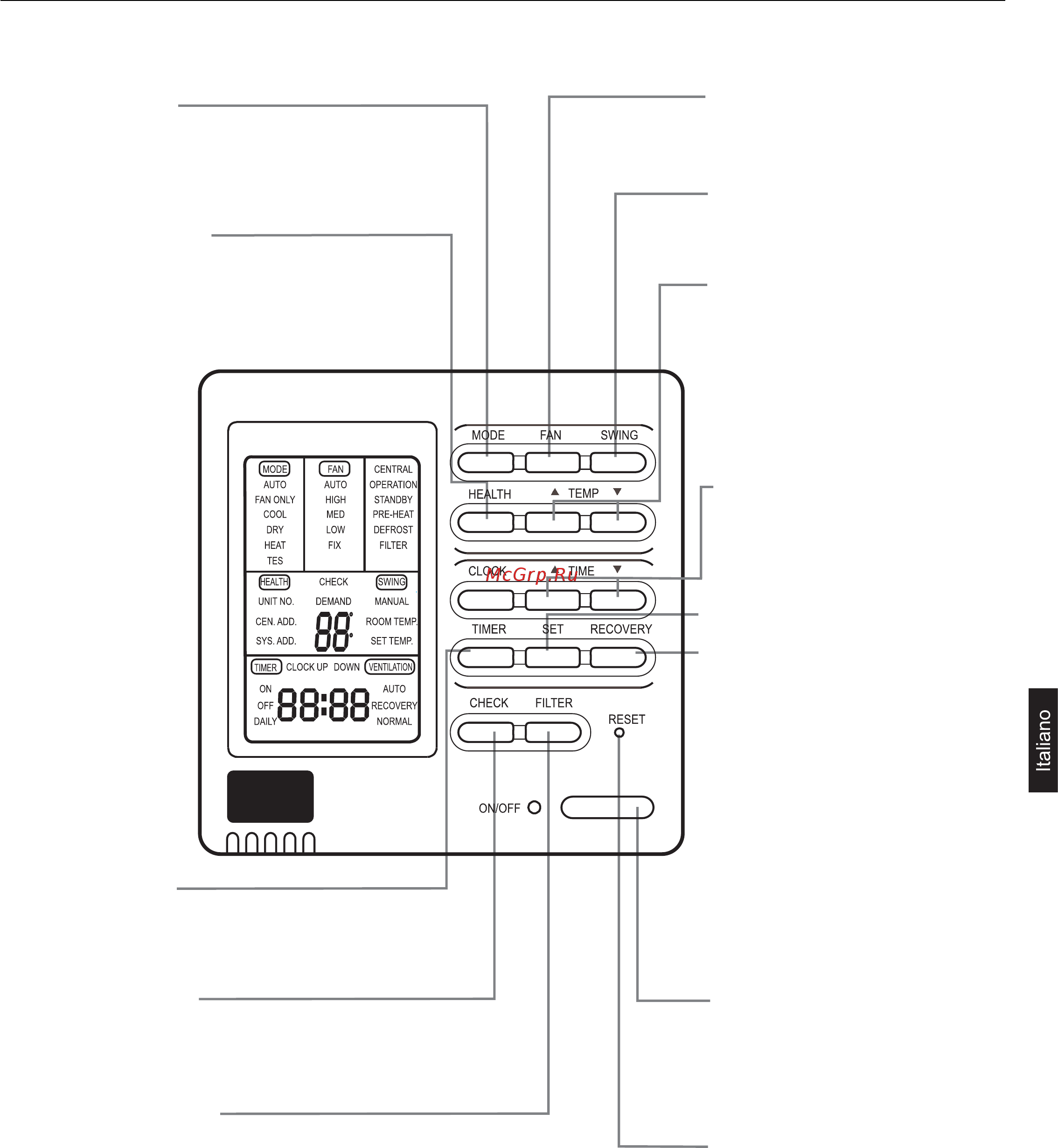 Haier AB122MCERA [51/204] Tasti e display del comando a filo