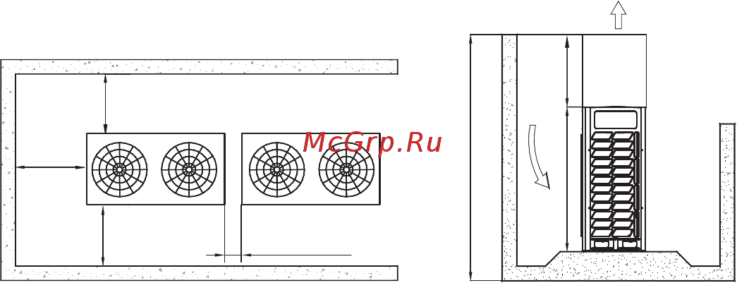 Lessar LUM-HE260ALA4-C [31/102] Наружные блоки ниже чем окружающие объекты