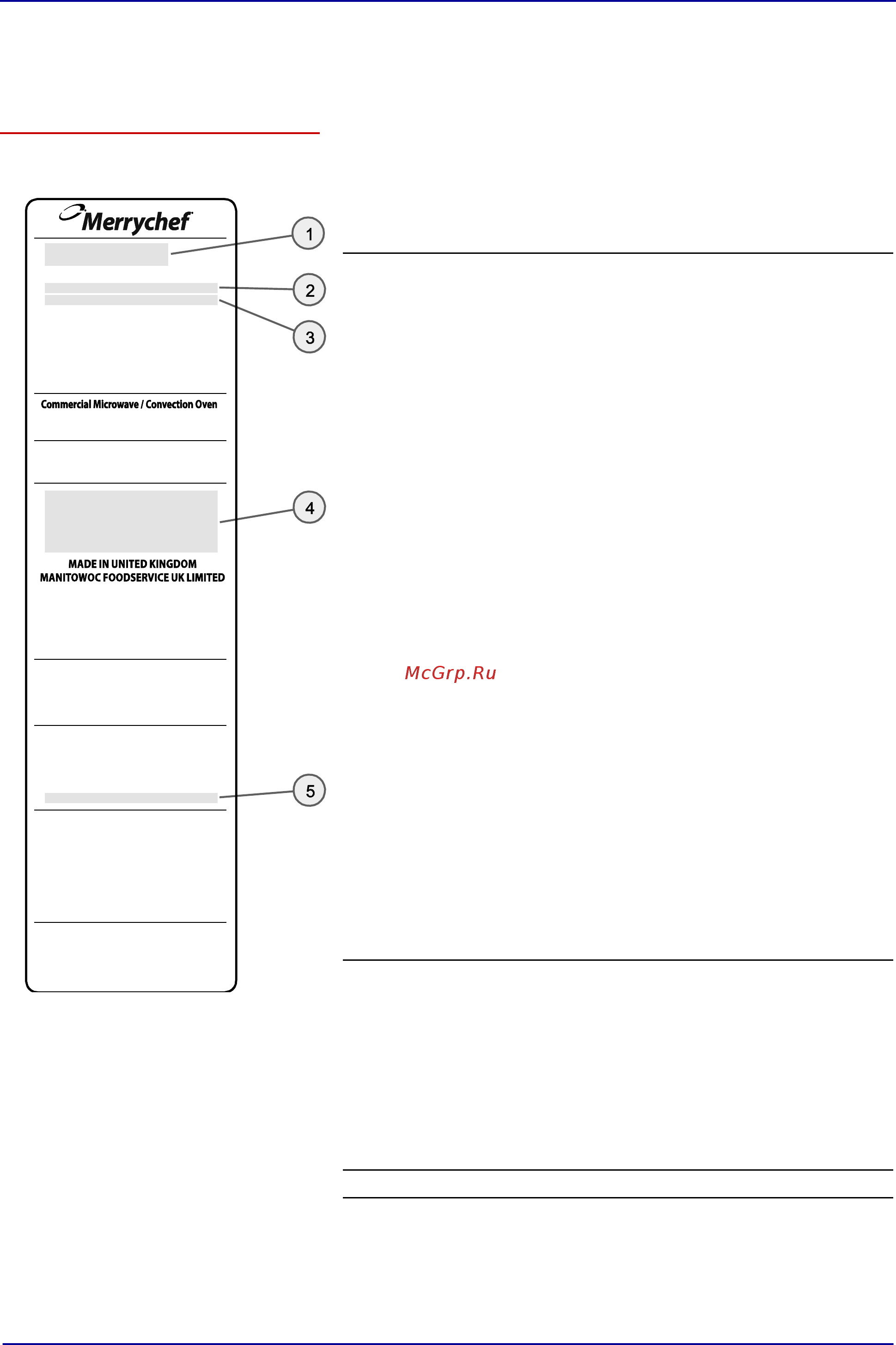 Merrychef Eikon E2S HP Trend [8/114] Identifying your microwave combination oven