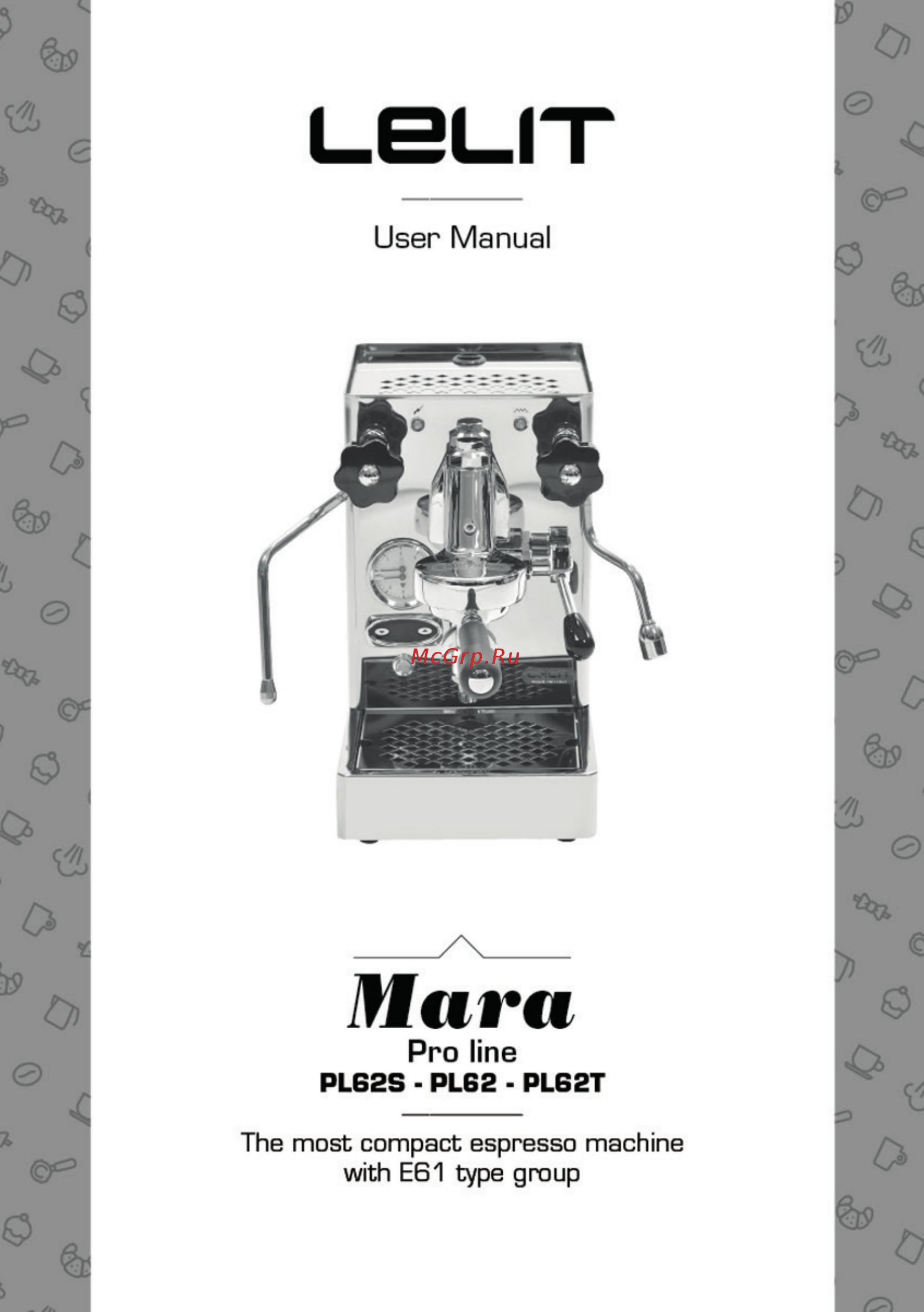 Lelit Mara PL62G Инструкция по эксплуатации онлайн