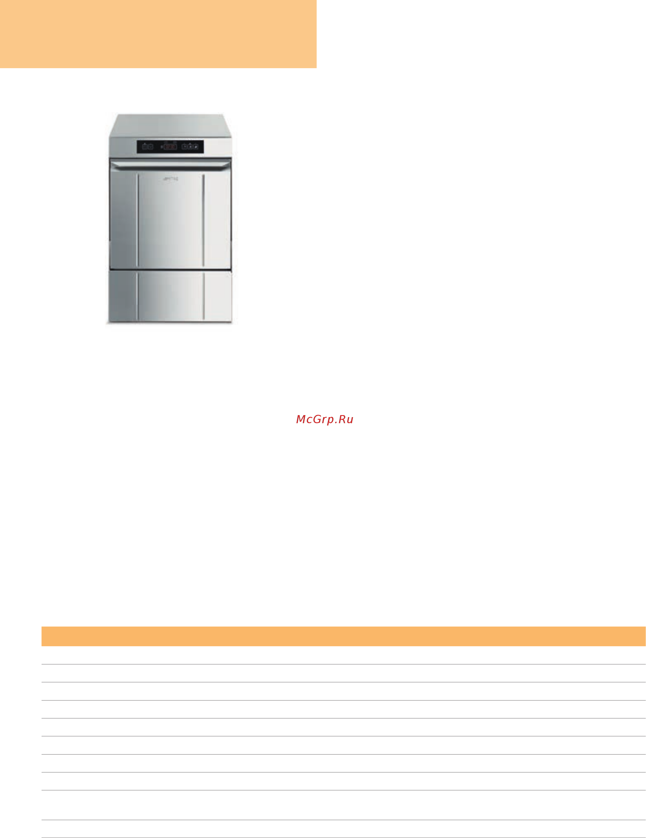Smeg HTY503D [8/20] Программы мойки короткая 90 средняя 150 длинная 240