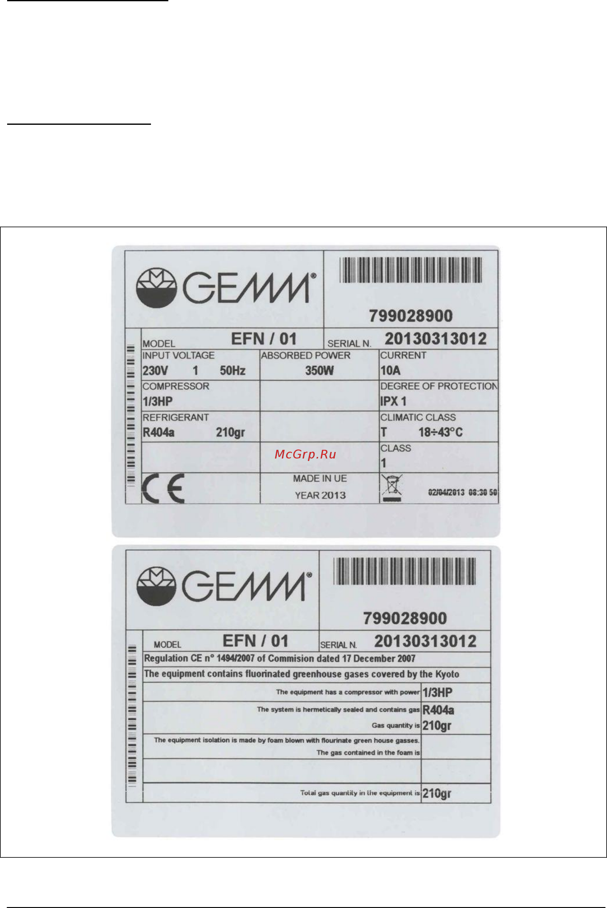 Gemm EFB/02 Инструкция по эксплуатации онлайн [6/114] 279099