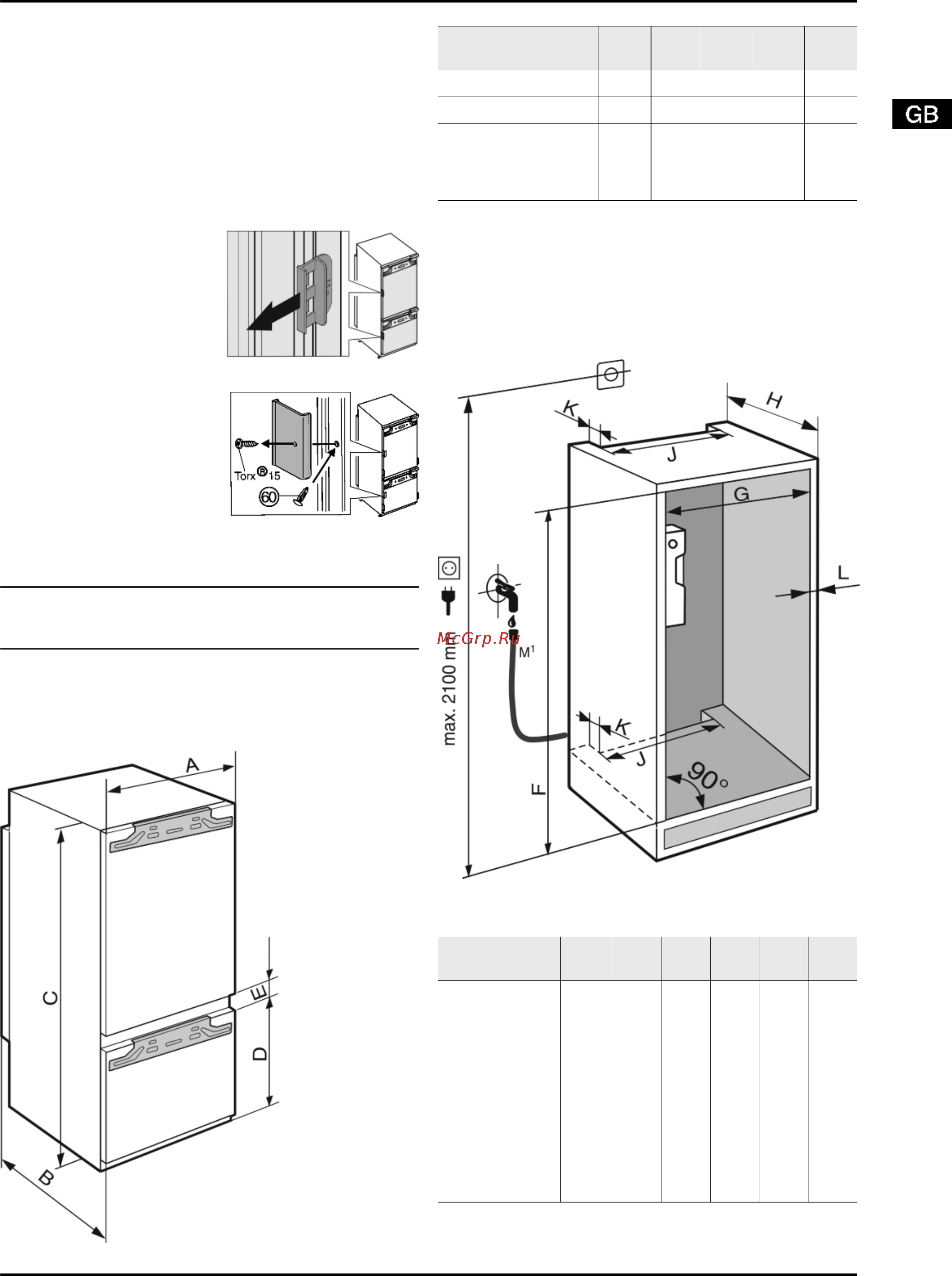Liebherr ICNP 3356 [3/16] Depending on model and options 3