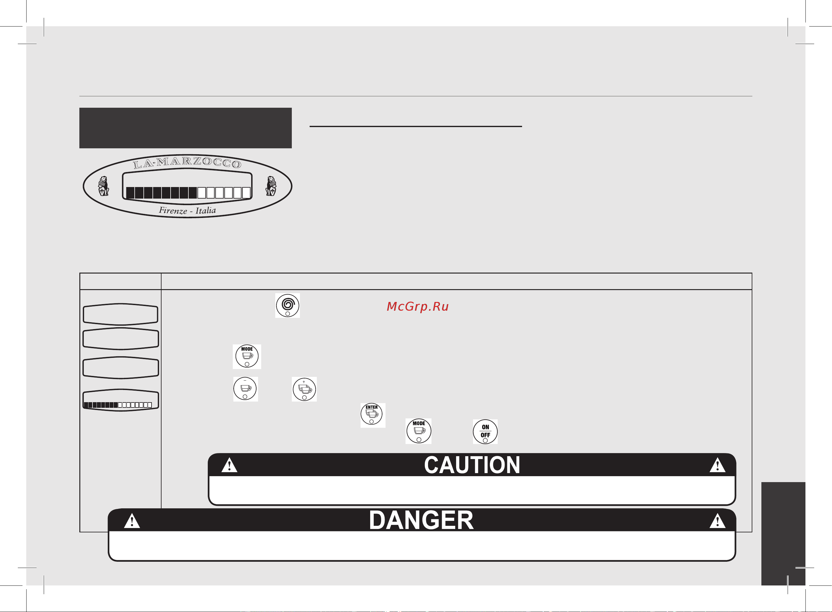 La Marzocco FB 80 AV 3 Gr [43/66] Danger