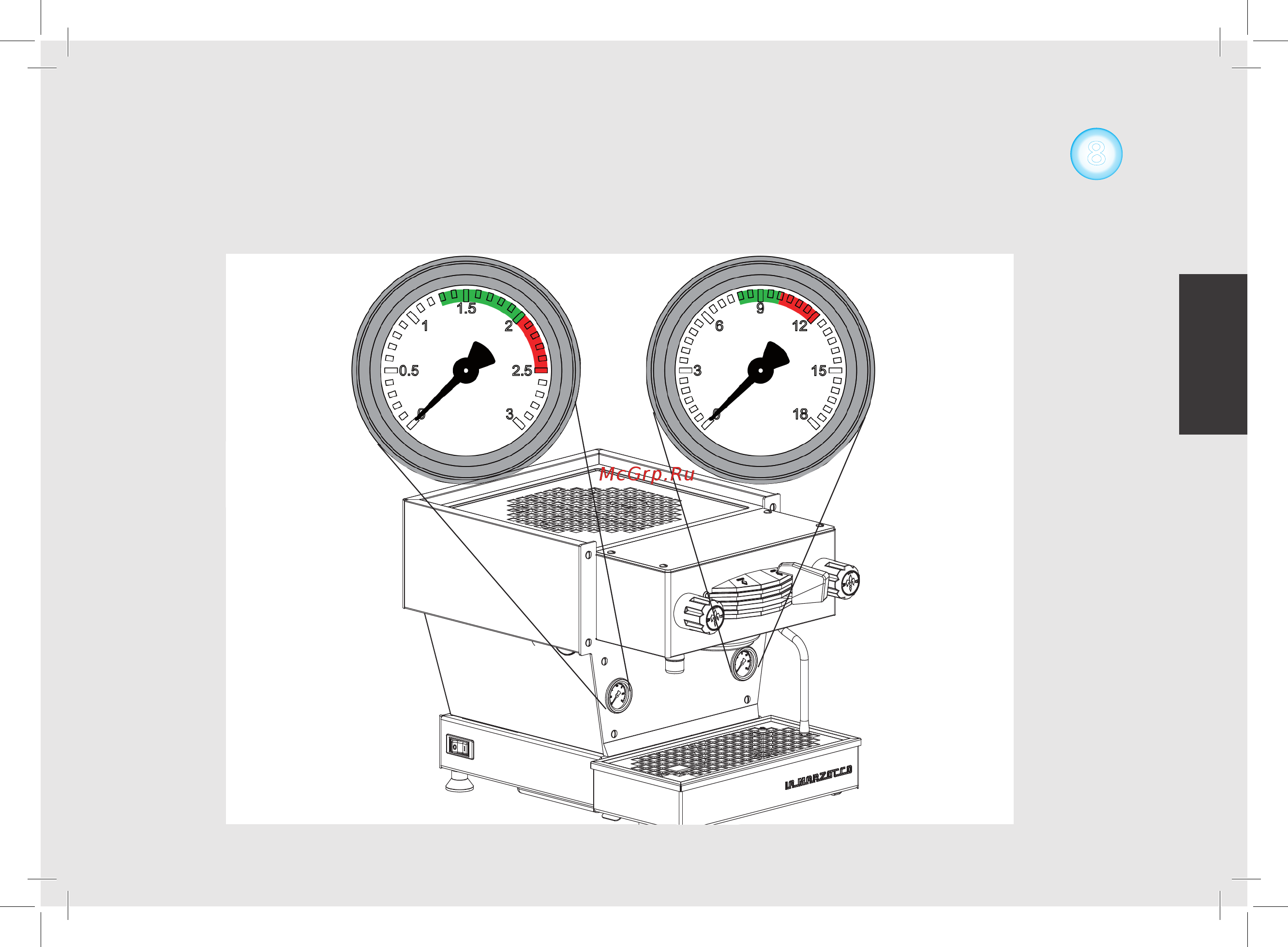 La Marzocco Linea Mini MP 1 Gr цветная [108/140] ةيبرعلا