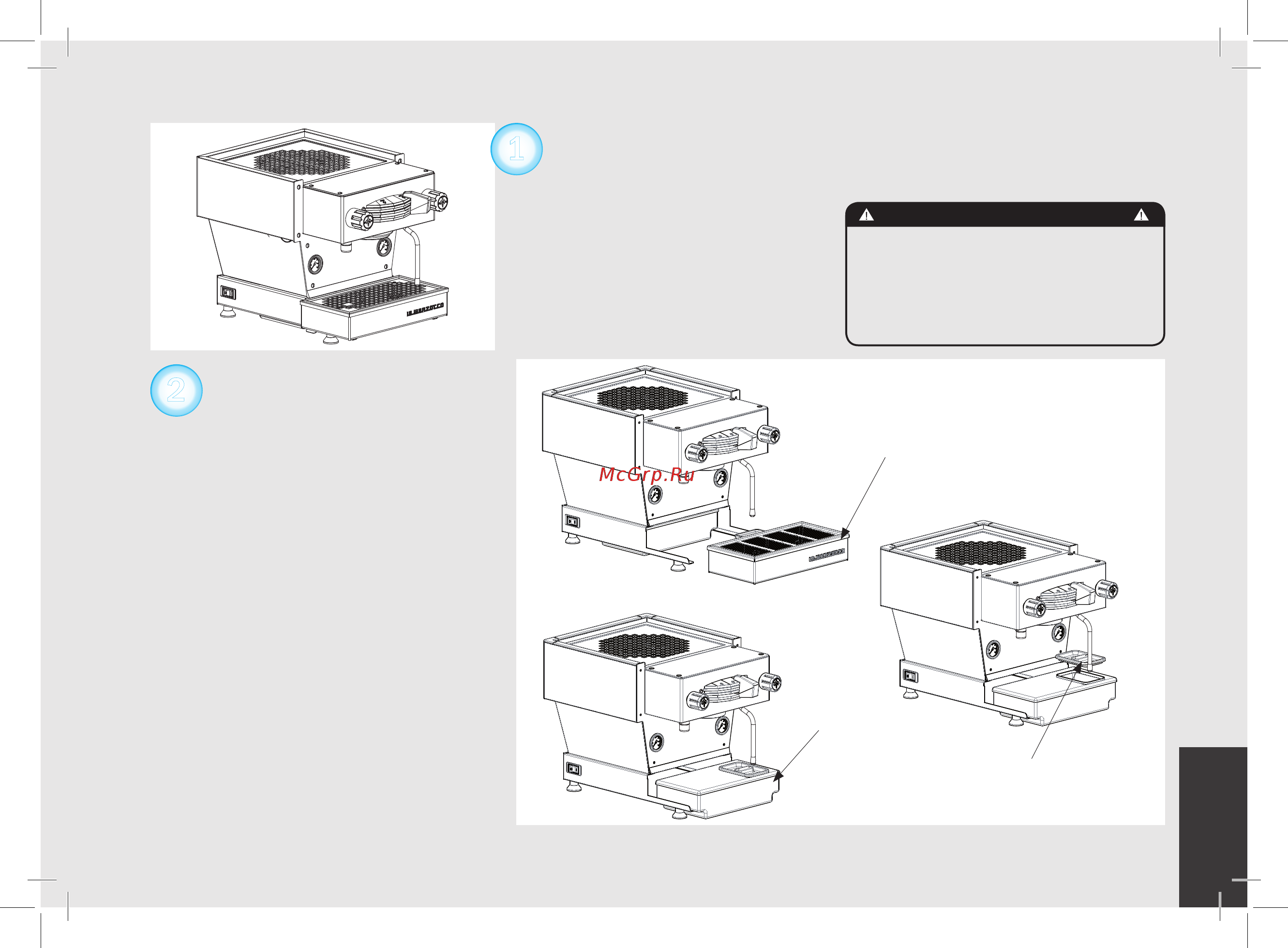 La Marzocco Linea Mini MP 1 Gr нерж. сталь [19/140] Предупреждение