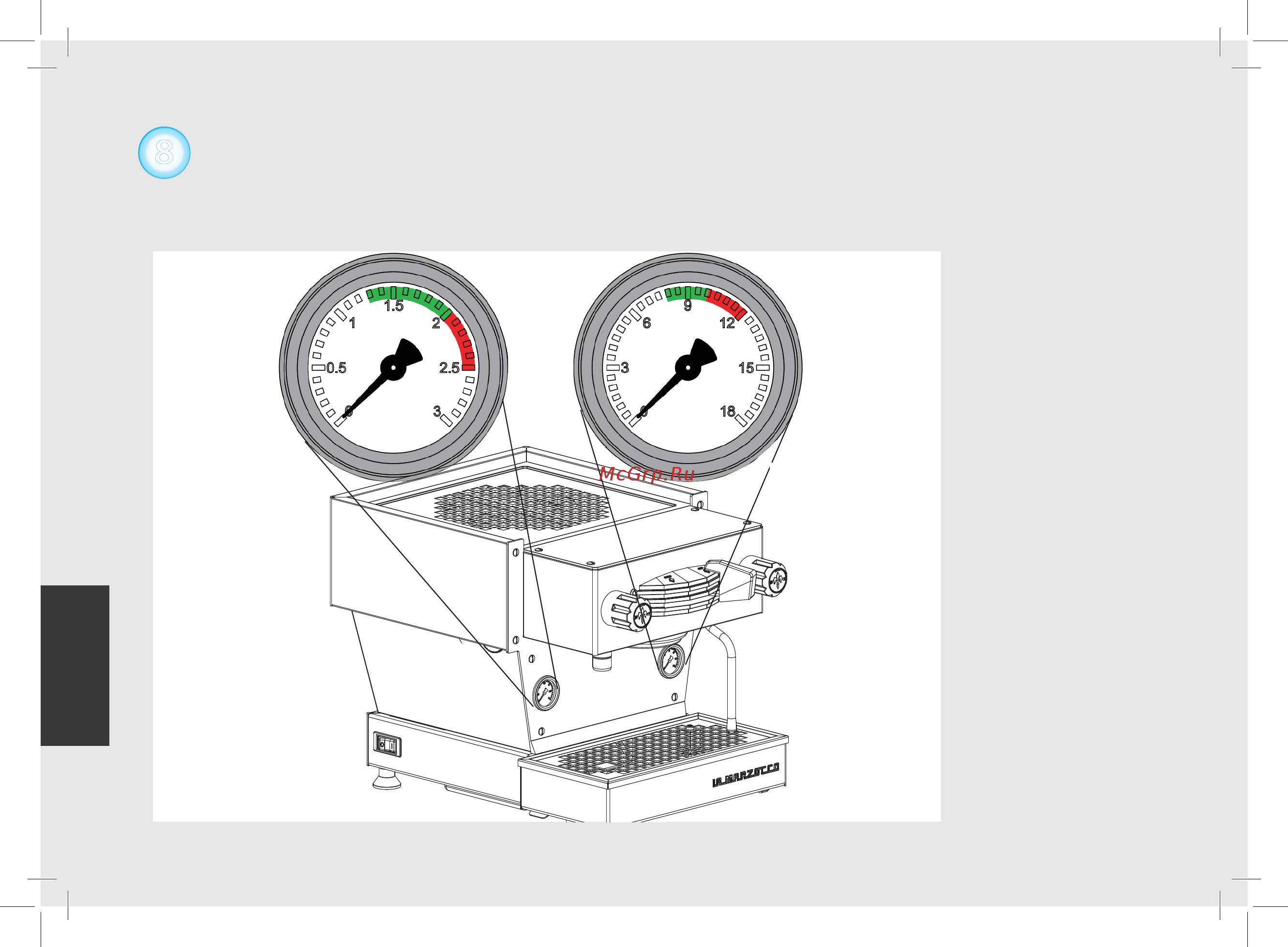 La Marzocco Linea Mini MP 1 Gr нерж. сталь [52/140] 한국어