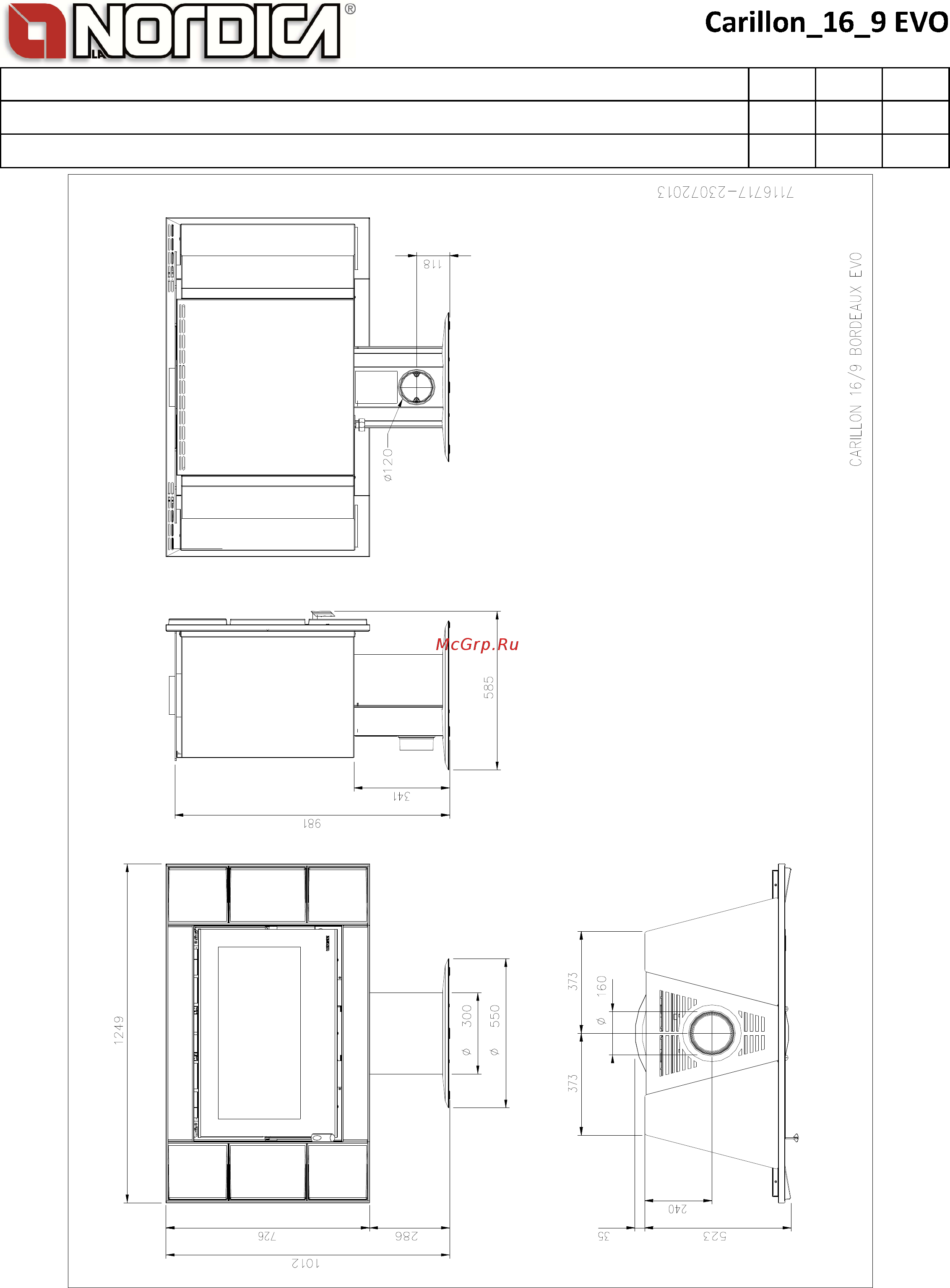 La Nordica Carillon 16:9 Evo Технический паспорт онлайн [2/2] 279447