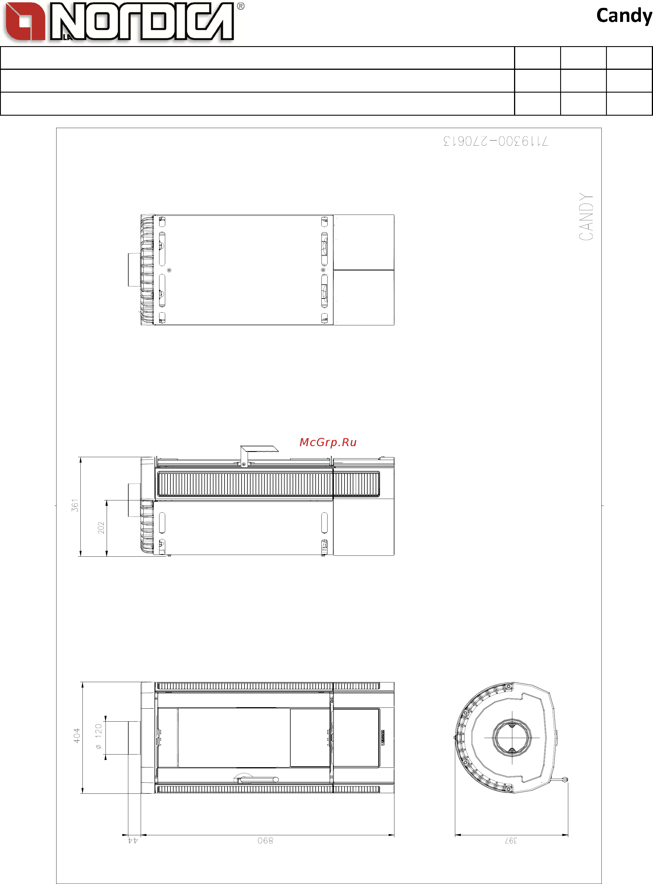 La Nordica Candy Технический паспорт онлайн [2/2] 279439