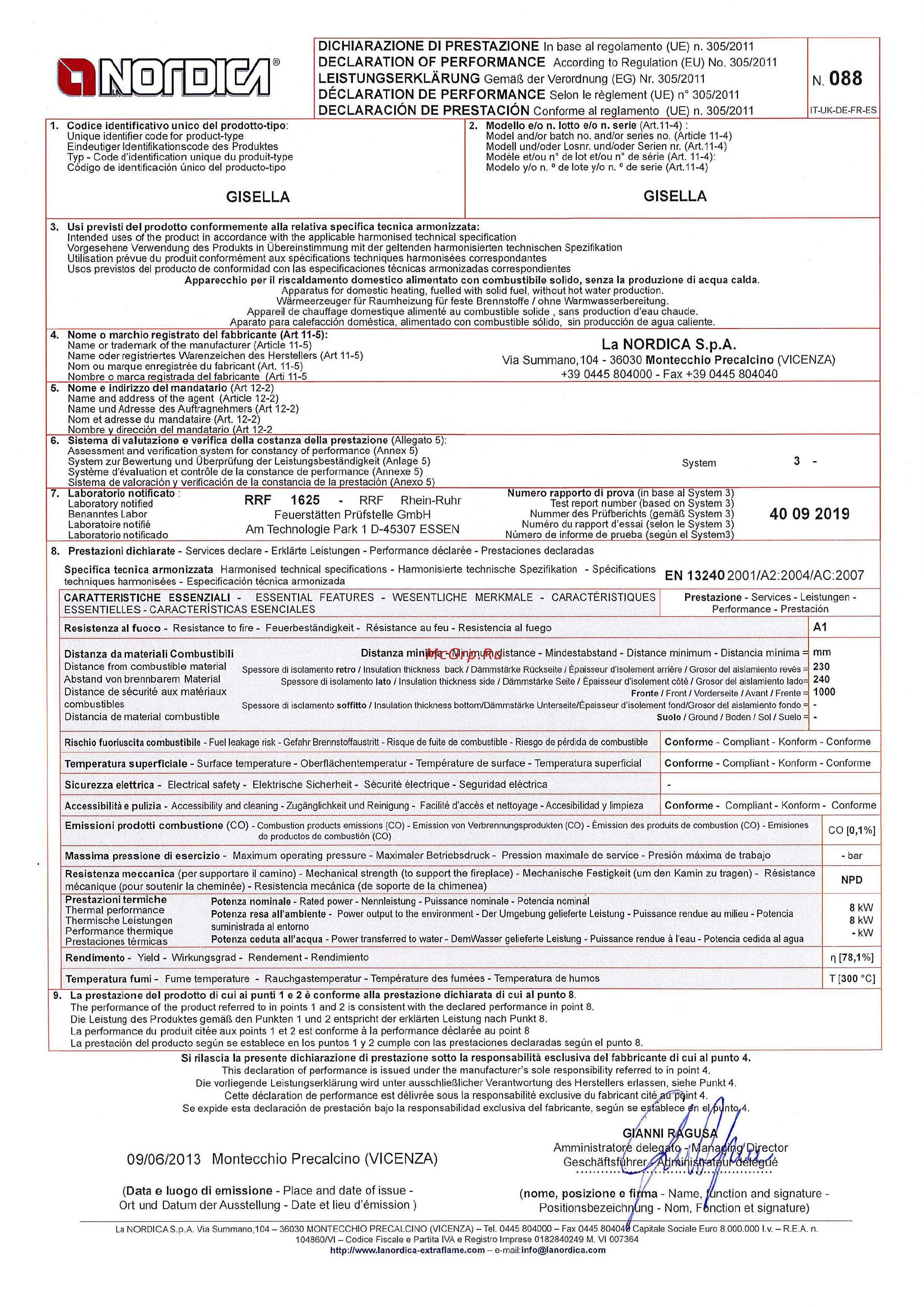 La Nordica Nicoletta капучино Инструкция по эксплуатации онлайн [72/76] 279444