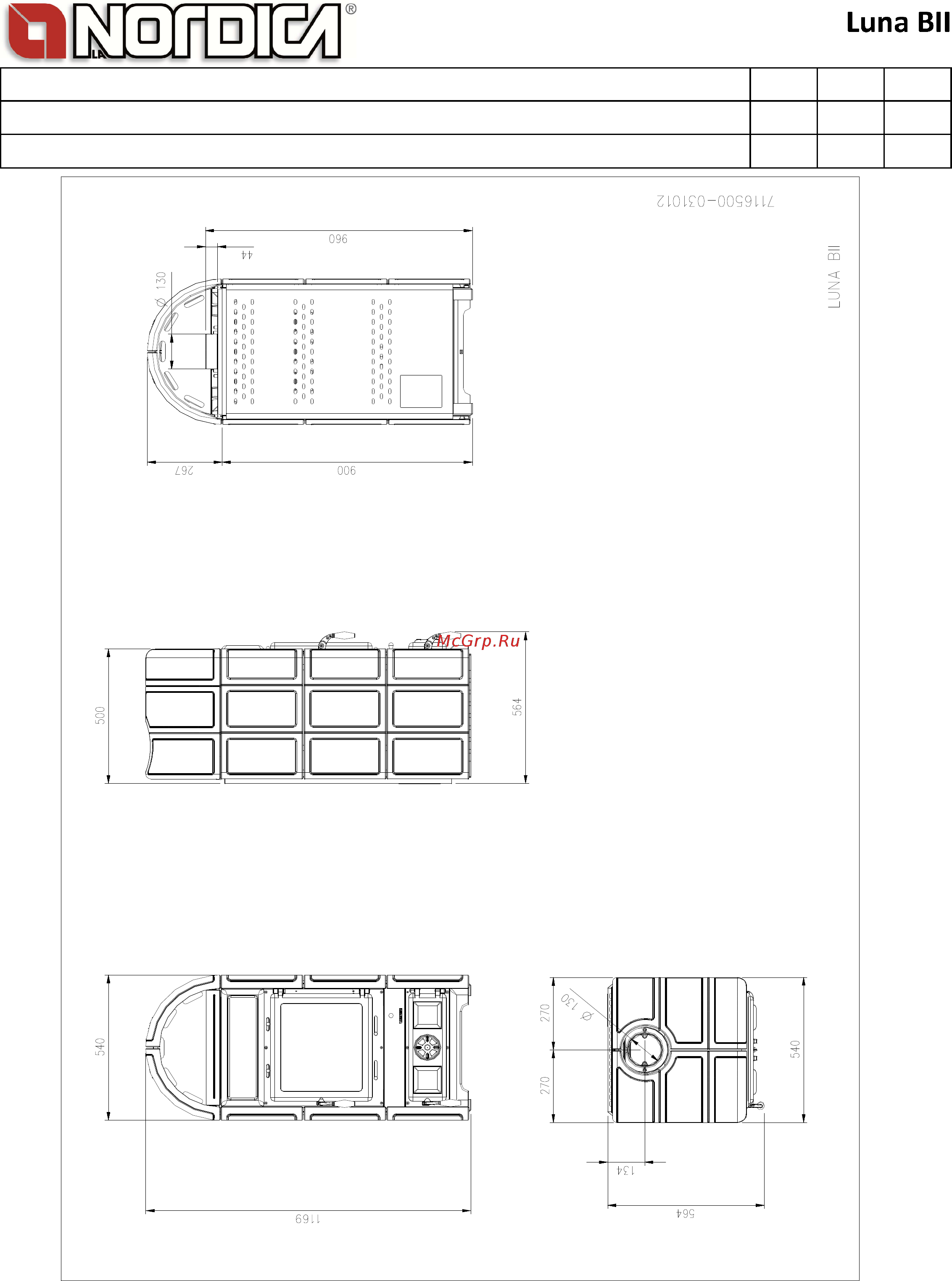 La Nordica Luna Технический паспорт онлайн [2/2] 279457