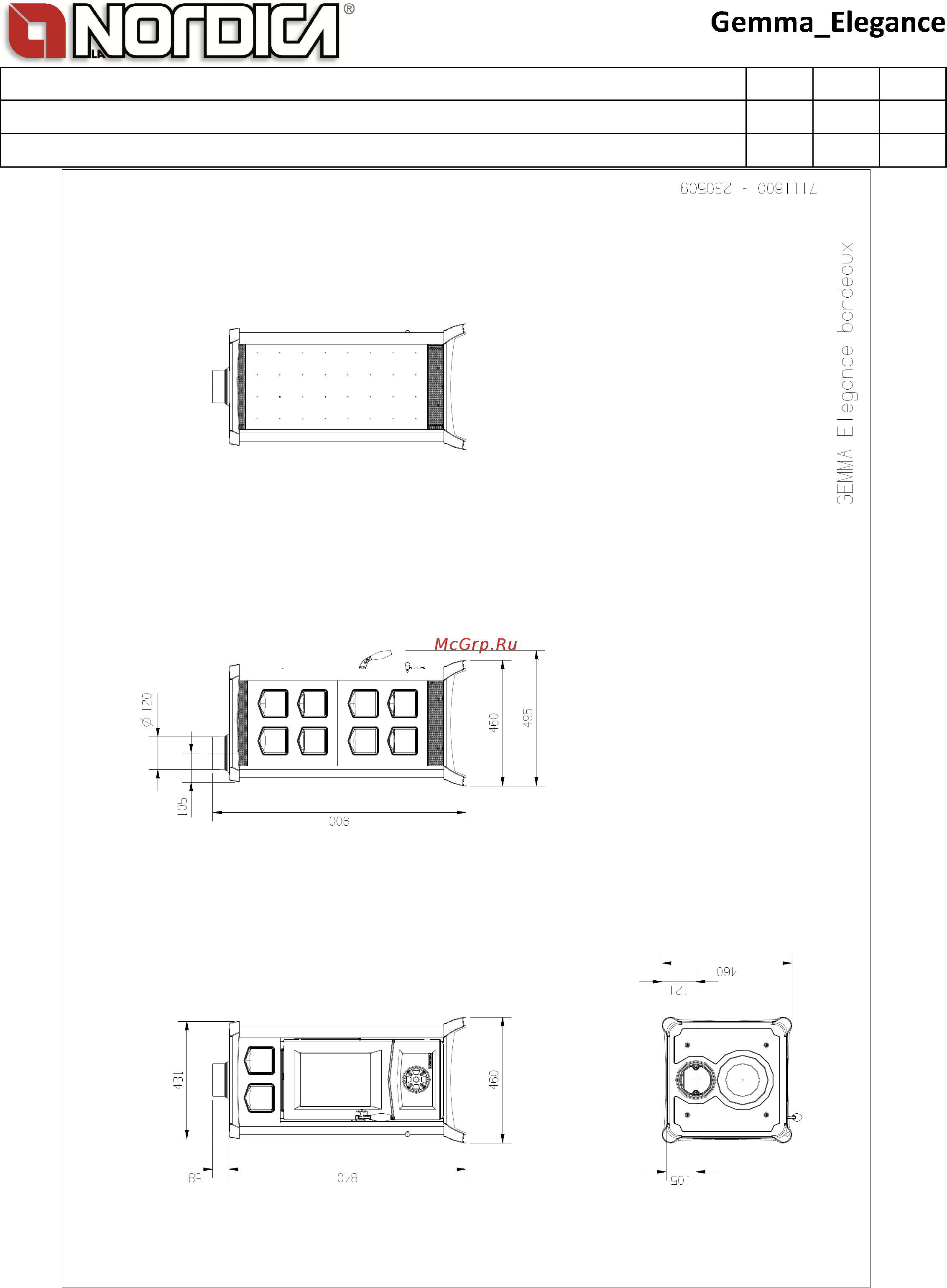 La Nordica Gemma Elegance Технический паспорт онлайн [2/6] 279488